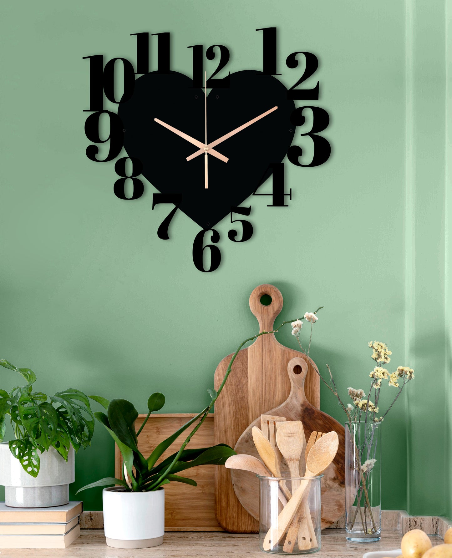 206-Dekoratif Metal Duvar Saati