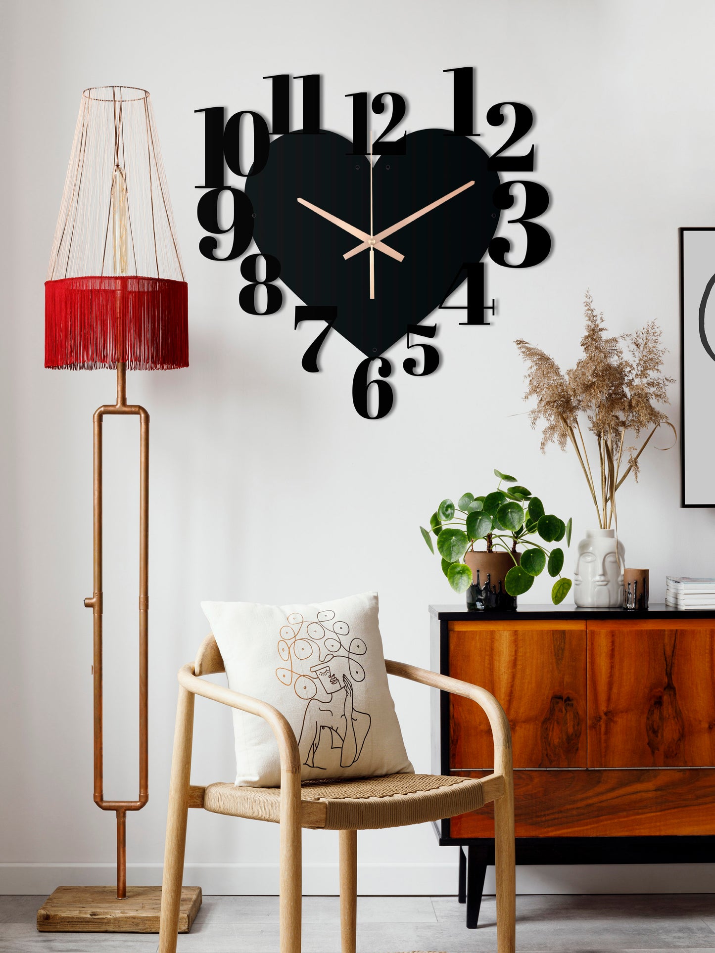 206-Dekoratif Metal Duvar Saati