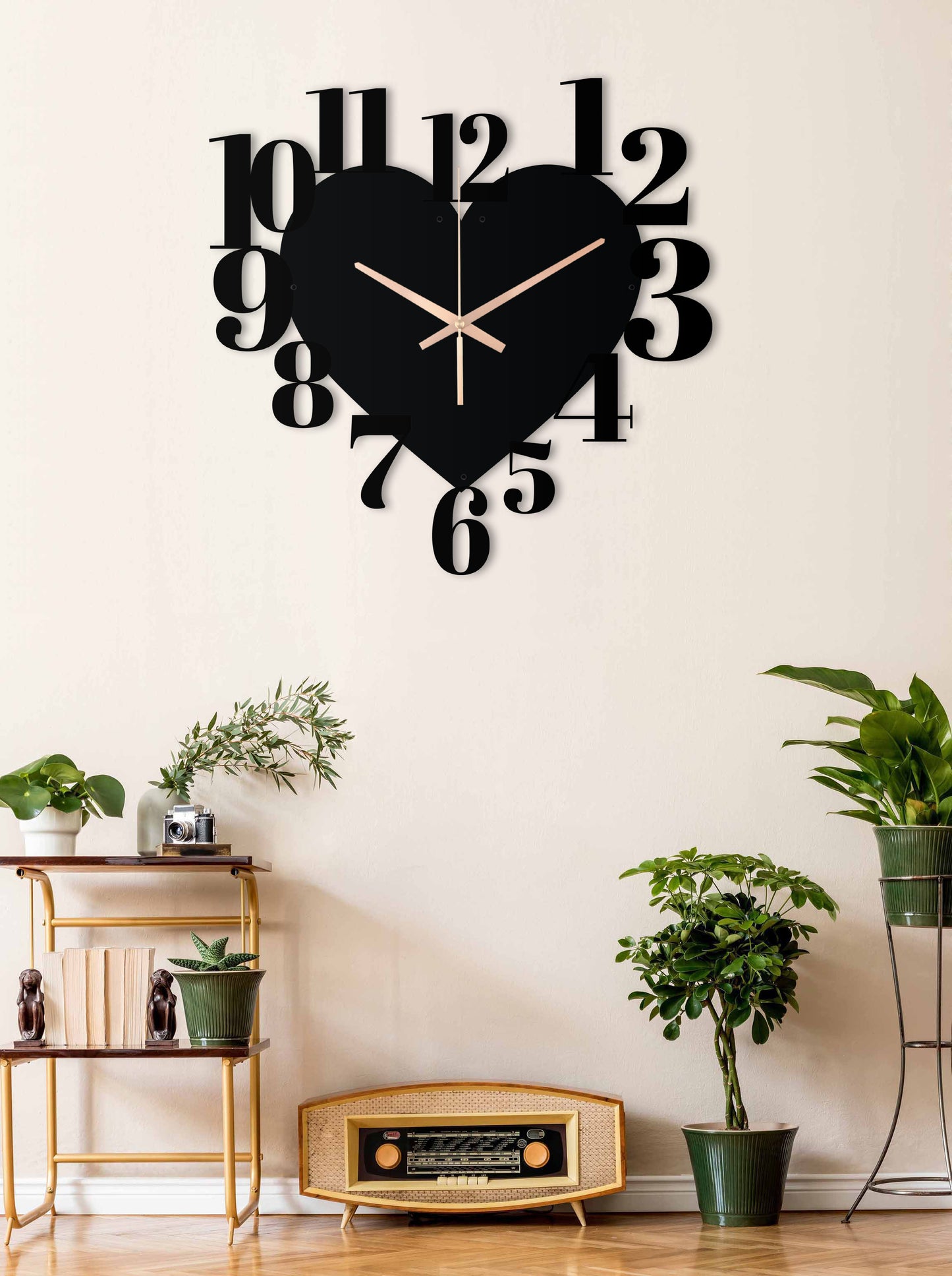 206-Dekoratif Metal Duvar Saati