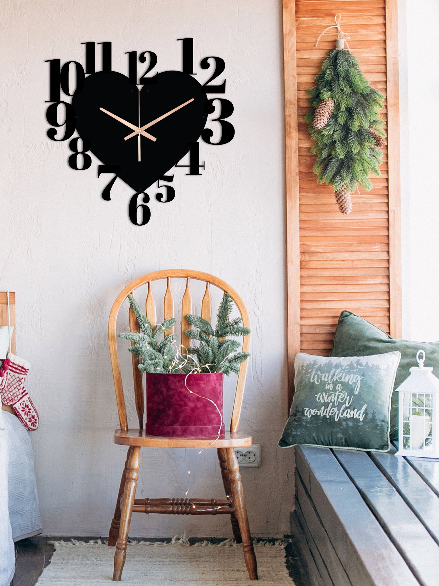 206-Dekoratif Metal Duvar Saati