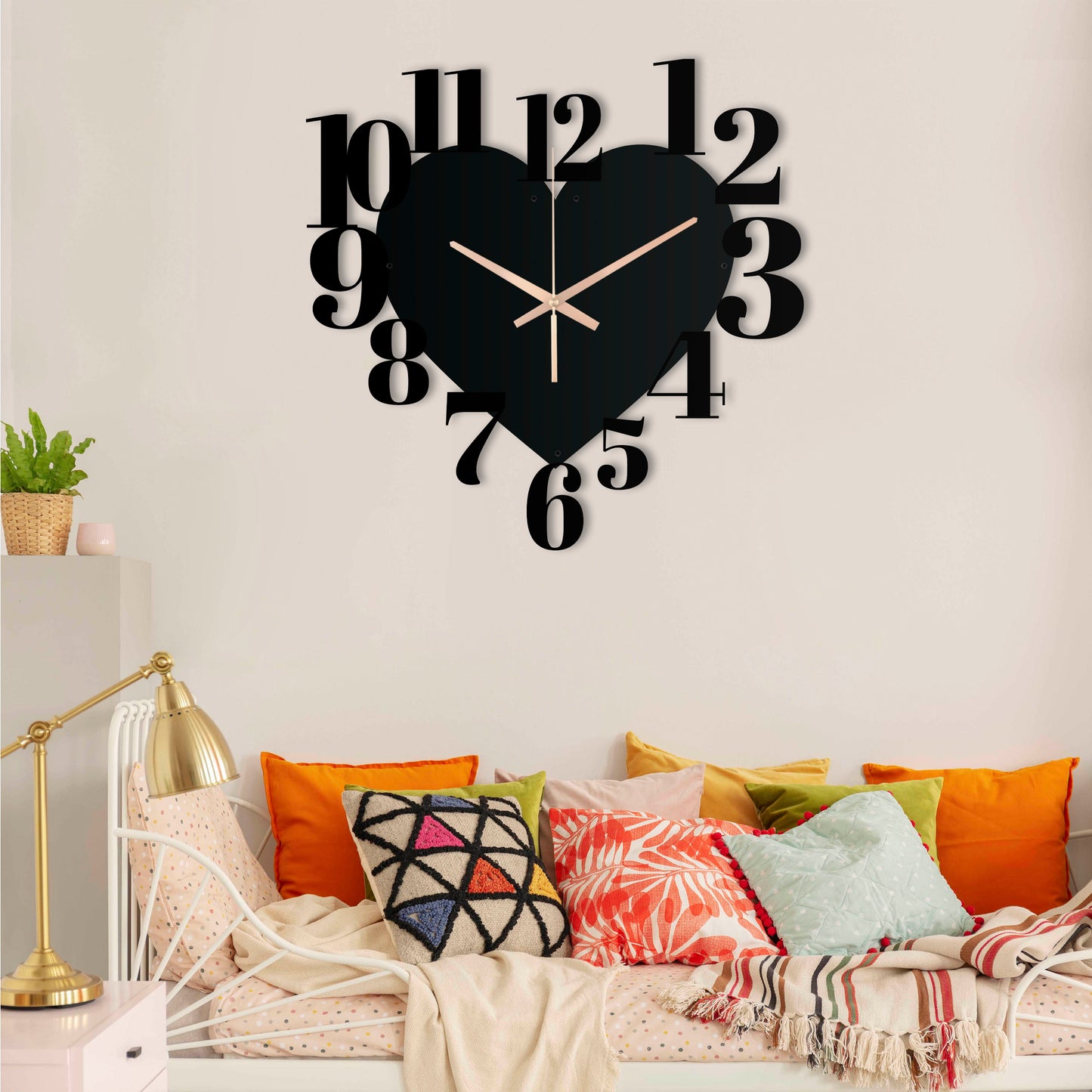 206-Dekoratif Metal Duvar Saati