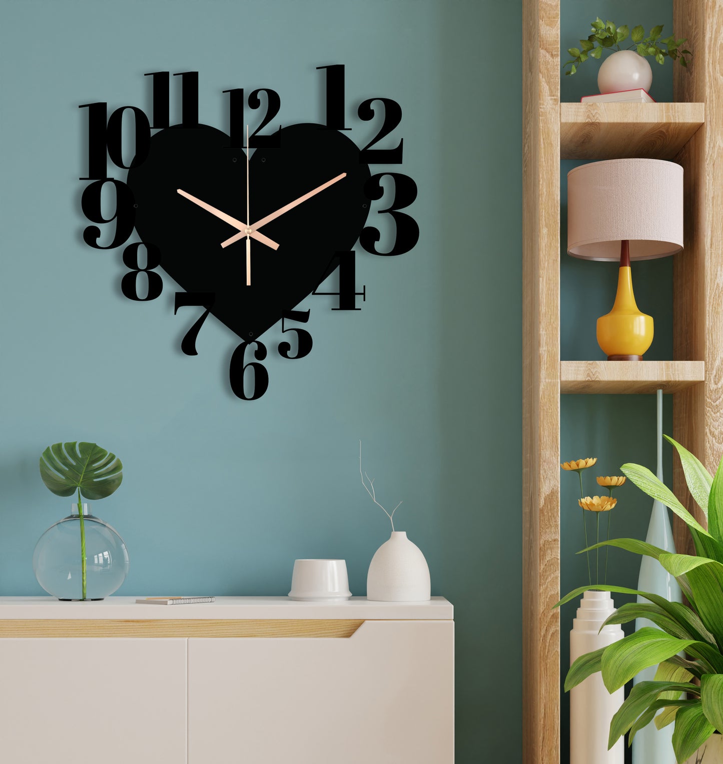 206-Dekoratif Metal Duvar Saati