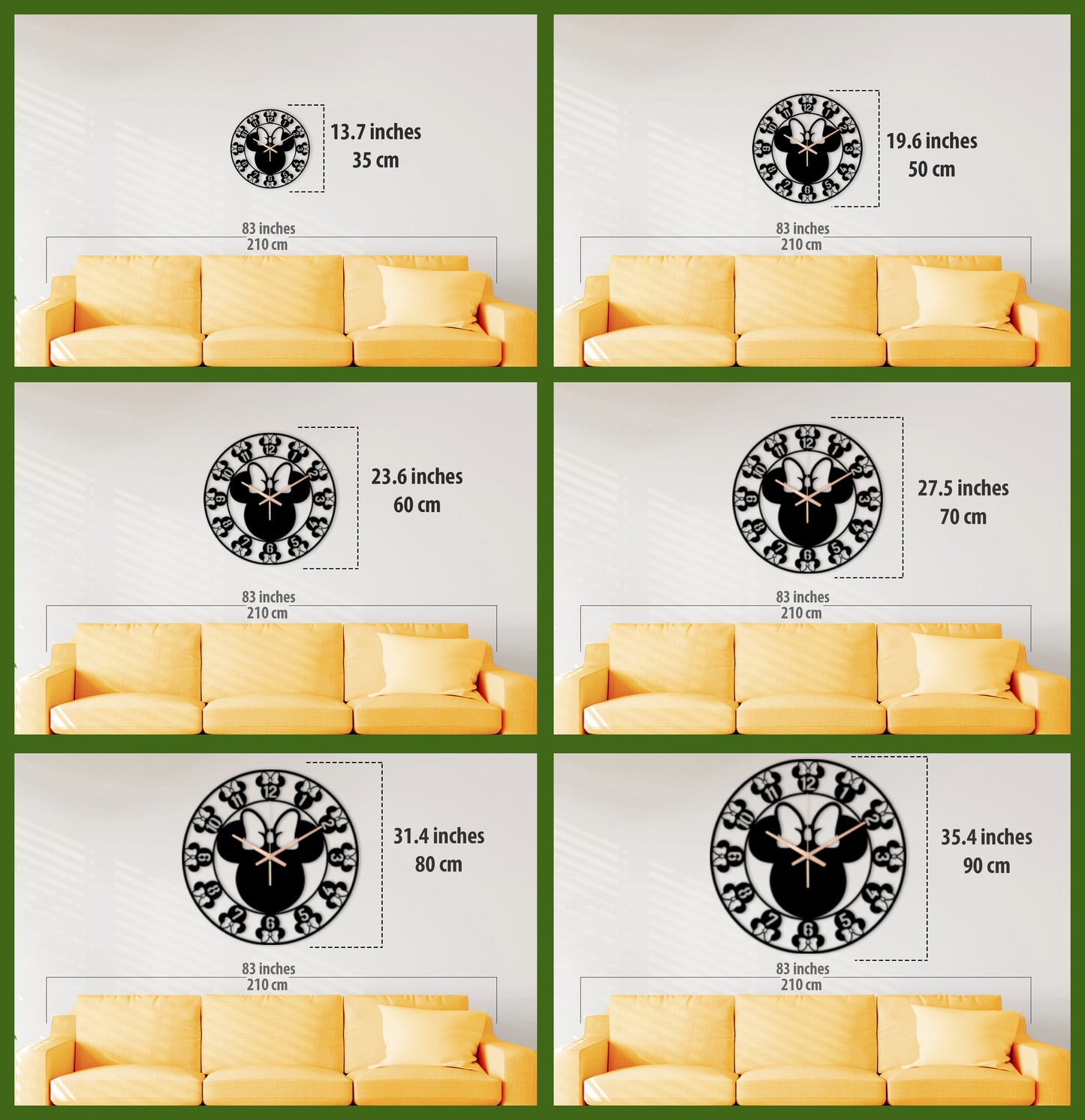 211-Dekoratif Metal Duvar Saati