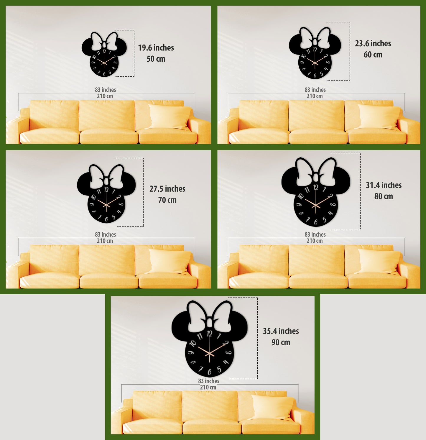 213-Dekoratif Metal Duvar Saati