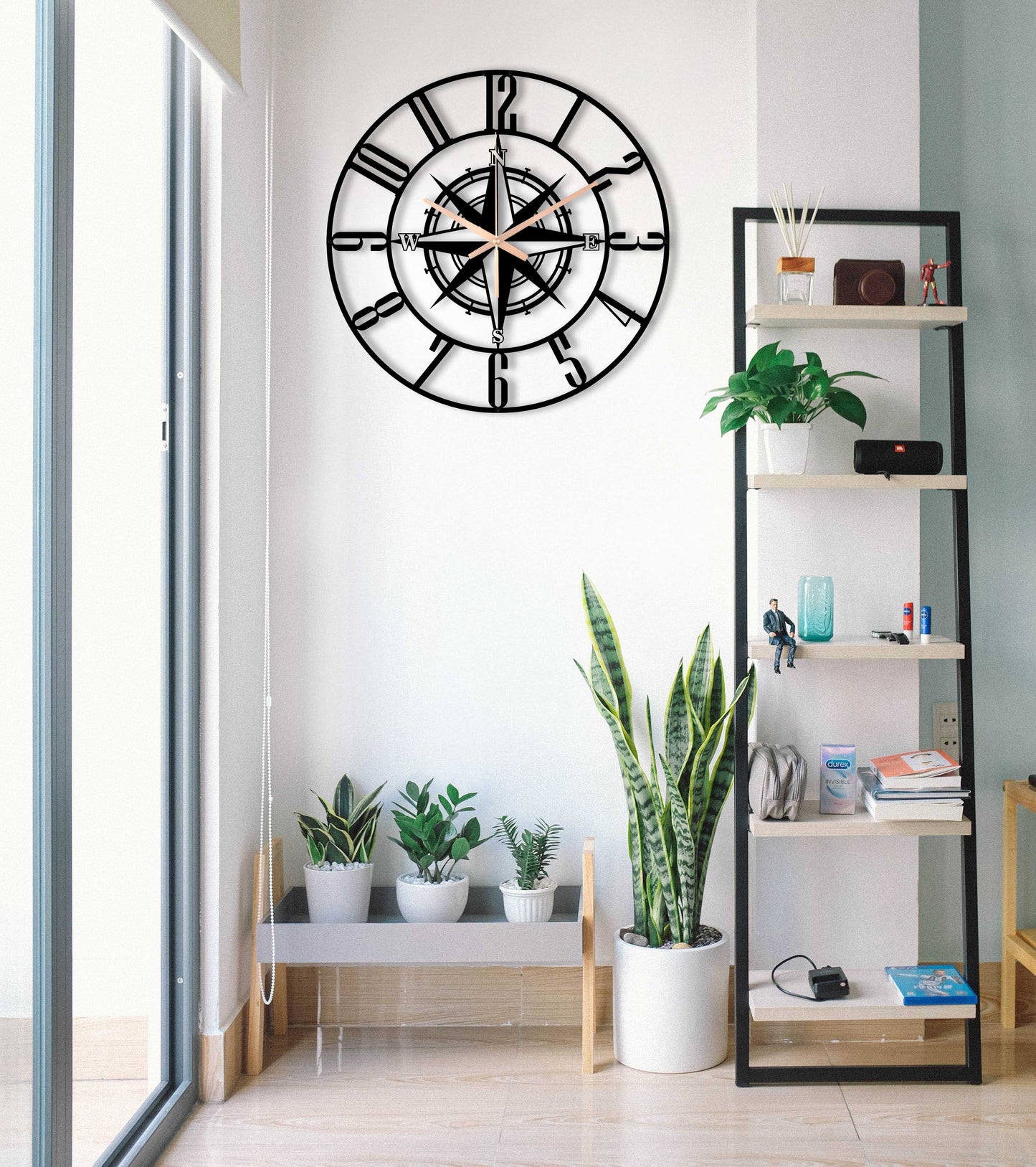 217-Dekoratif Metal Duvar Saati