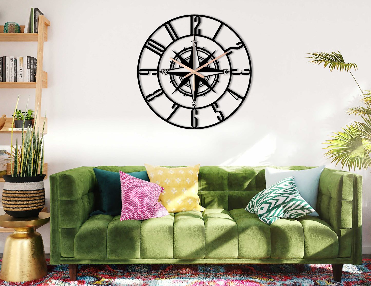 217-Dekoratif Metal Duvar Saati