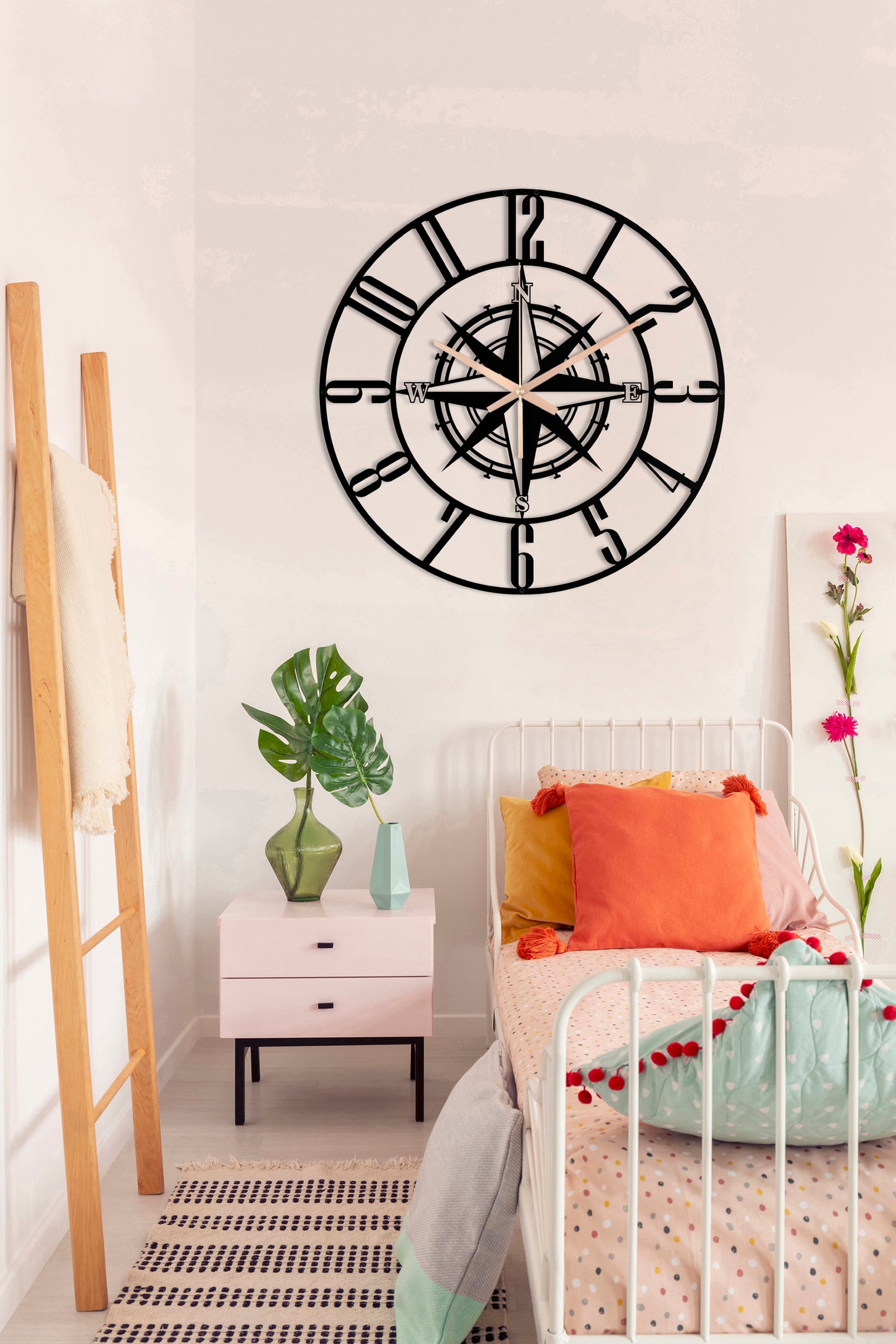 217-Dekoratif Metal Duvar Saati