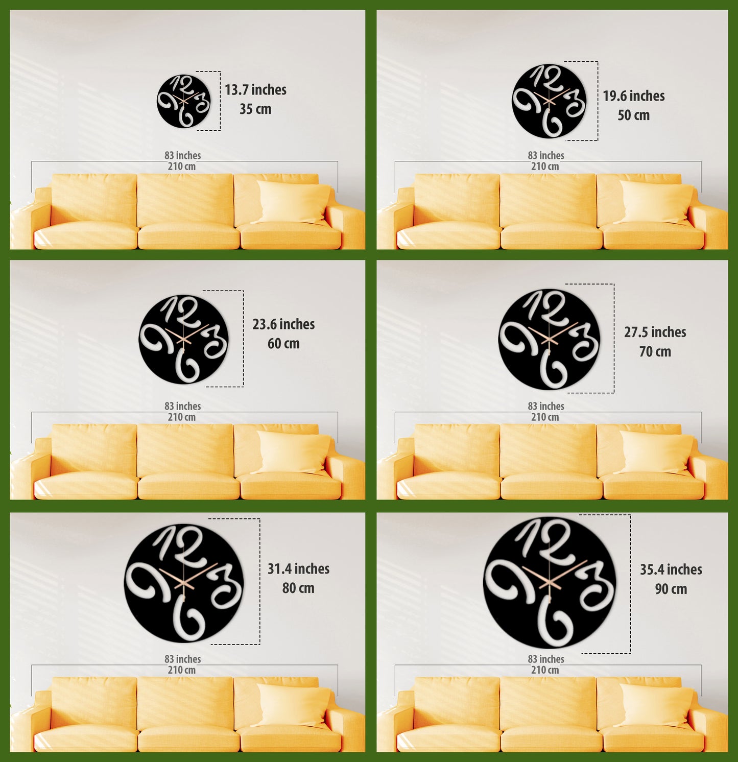 219-Dekoratif Metal Duvar Saati