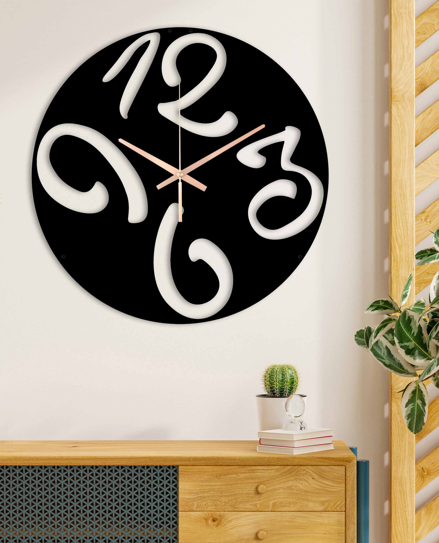 219-Dekoratif Metal Duvar Saati