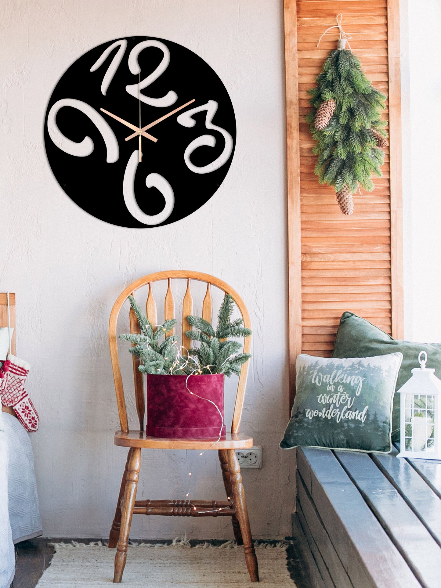 219-Dekoratif Metal Duvar Saati