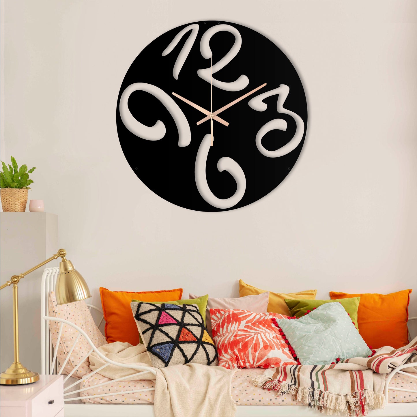 219-Dekoratif Metal Duvar Saati