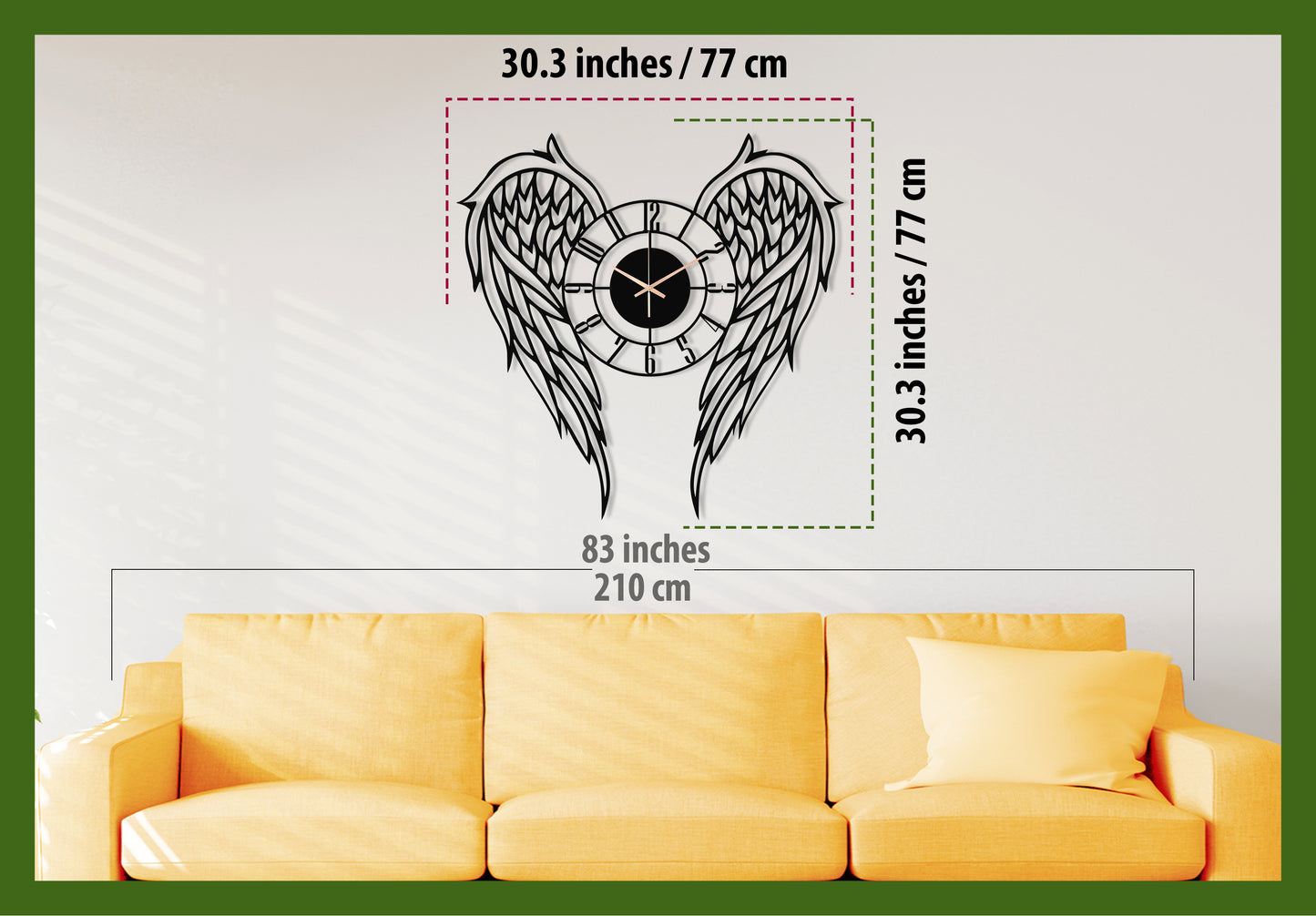 221-Dekoratif Metal Duvar Saati