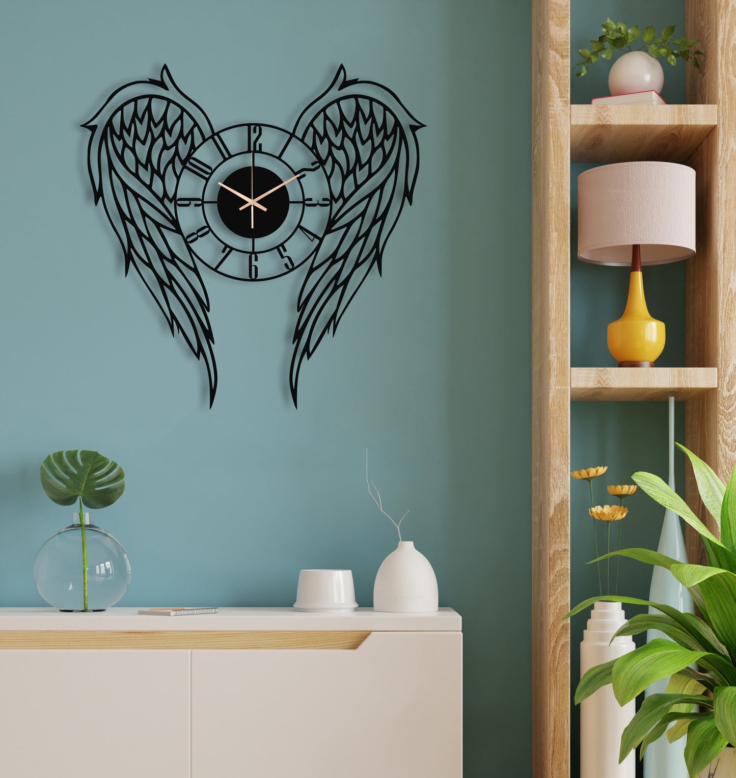 221-Dekoratif Metal Duvar Saati