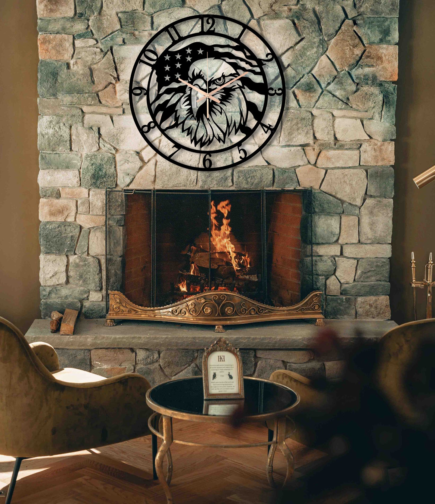 223-Dekoratif Metal Duvar Saati