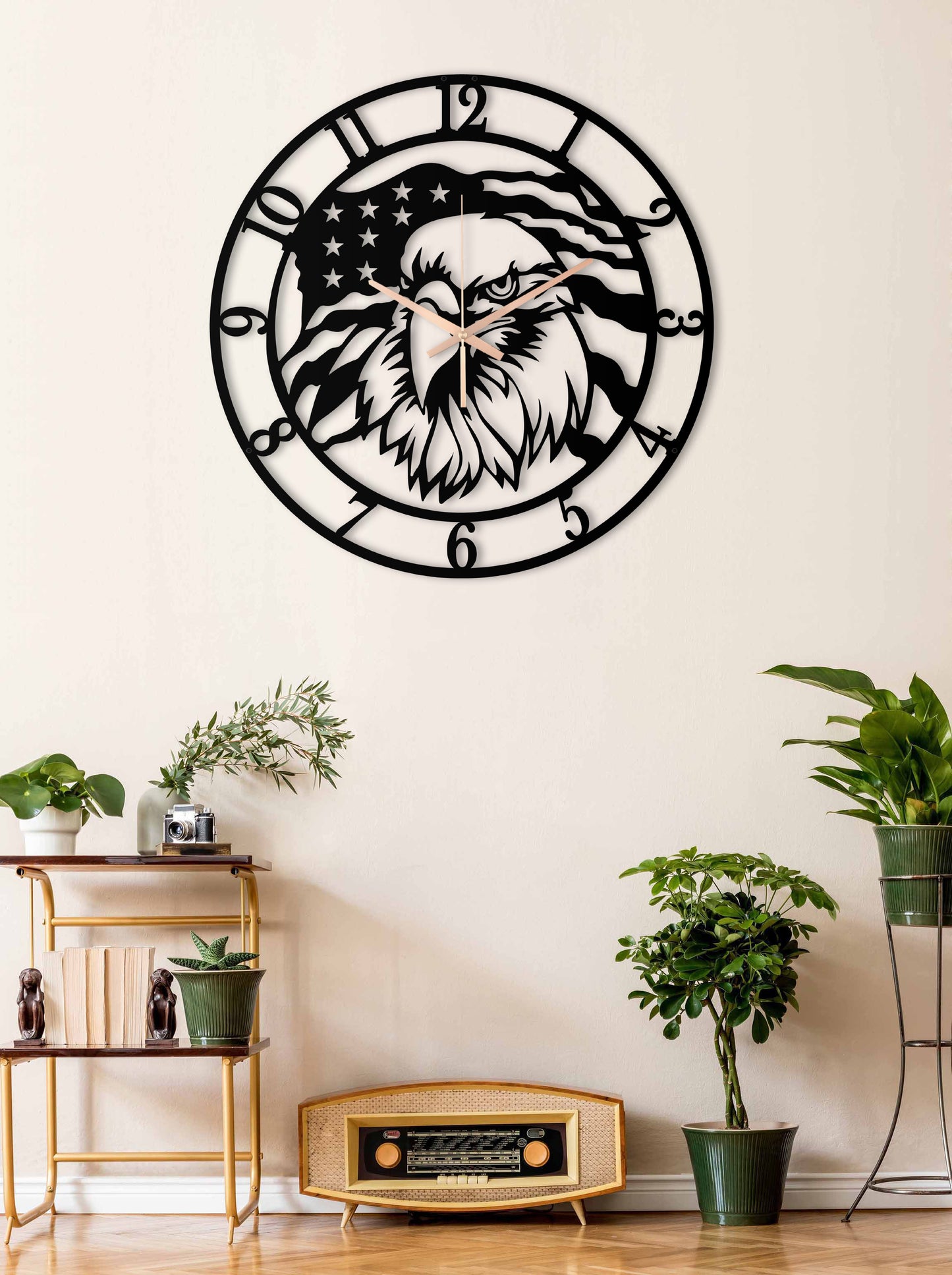 223-Dekoratif Metal Duvar Saati