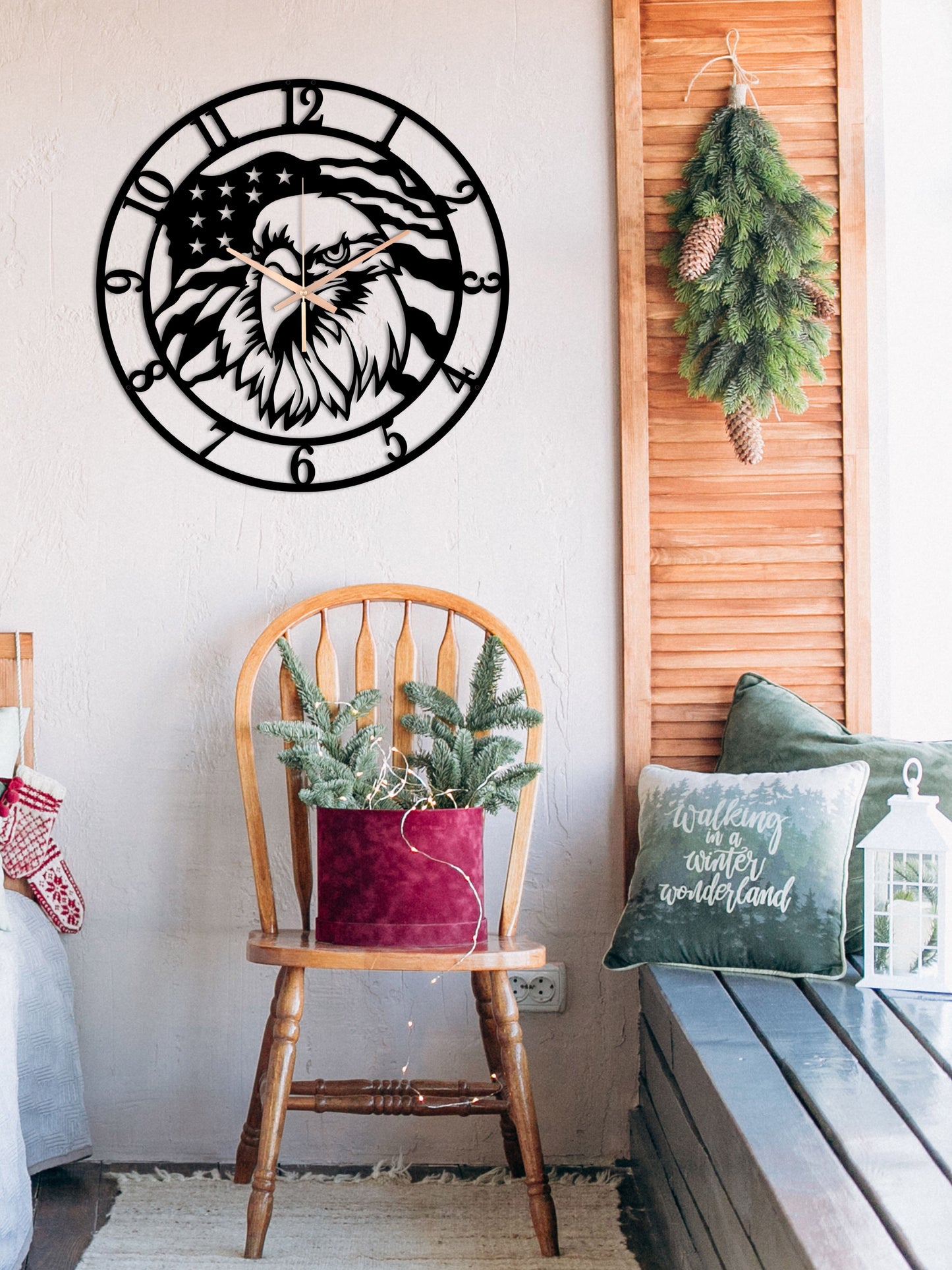 223-Dekoratif Metal Duvar Saati