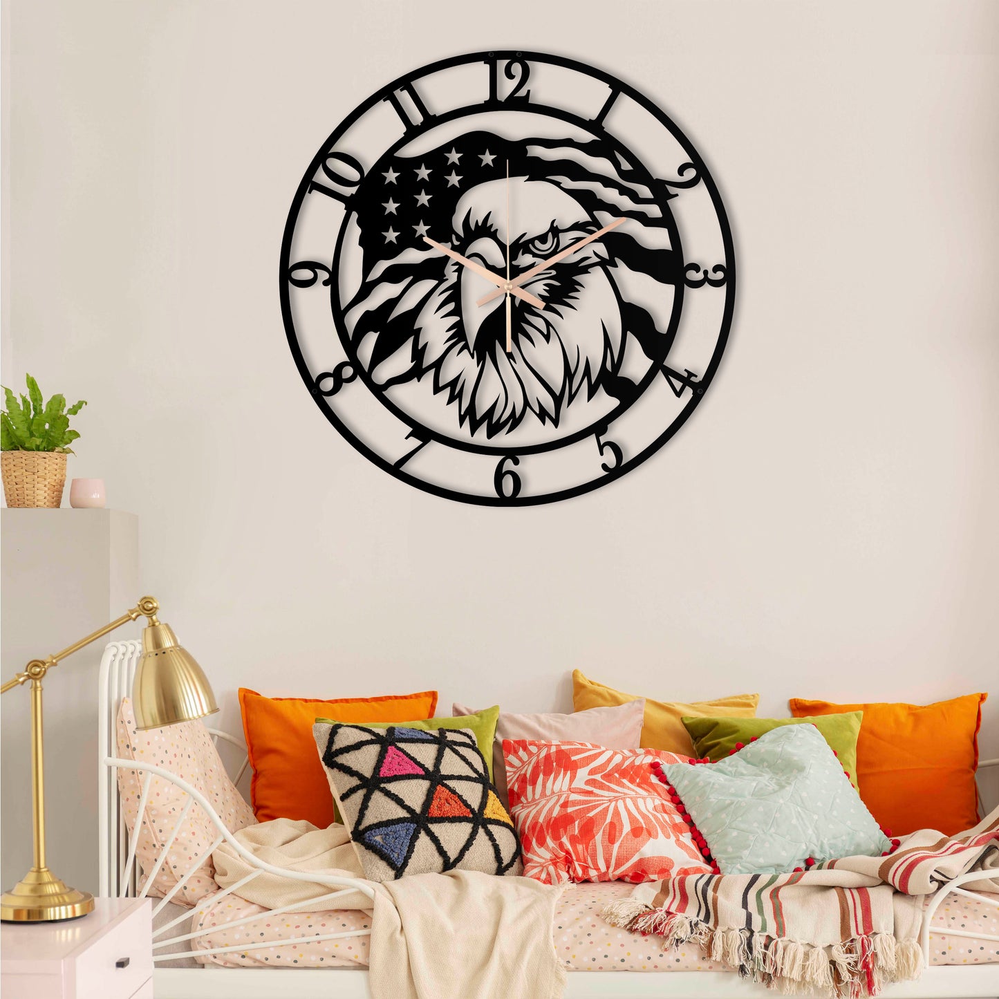 223-Dekoratif Metal Duvar Saati