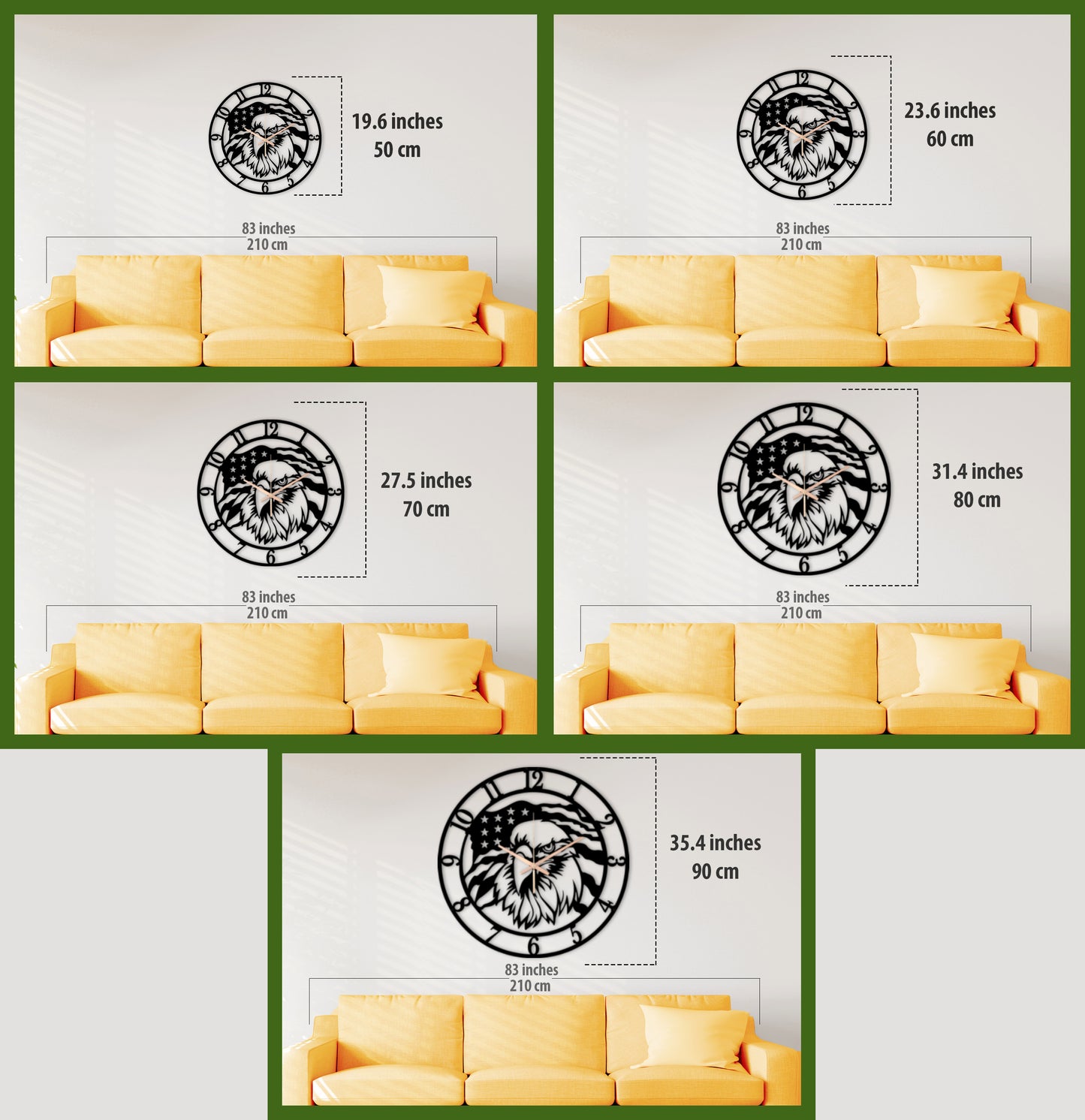 223-Dekoratif Metal Duvar Saati