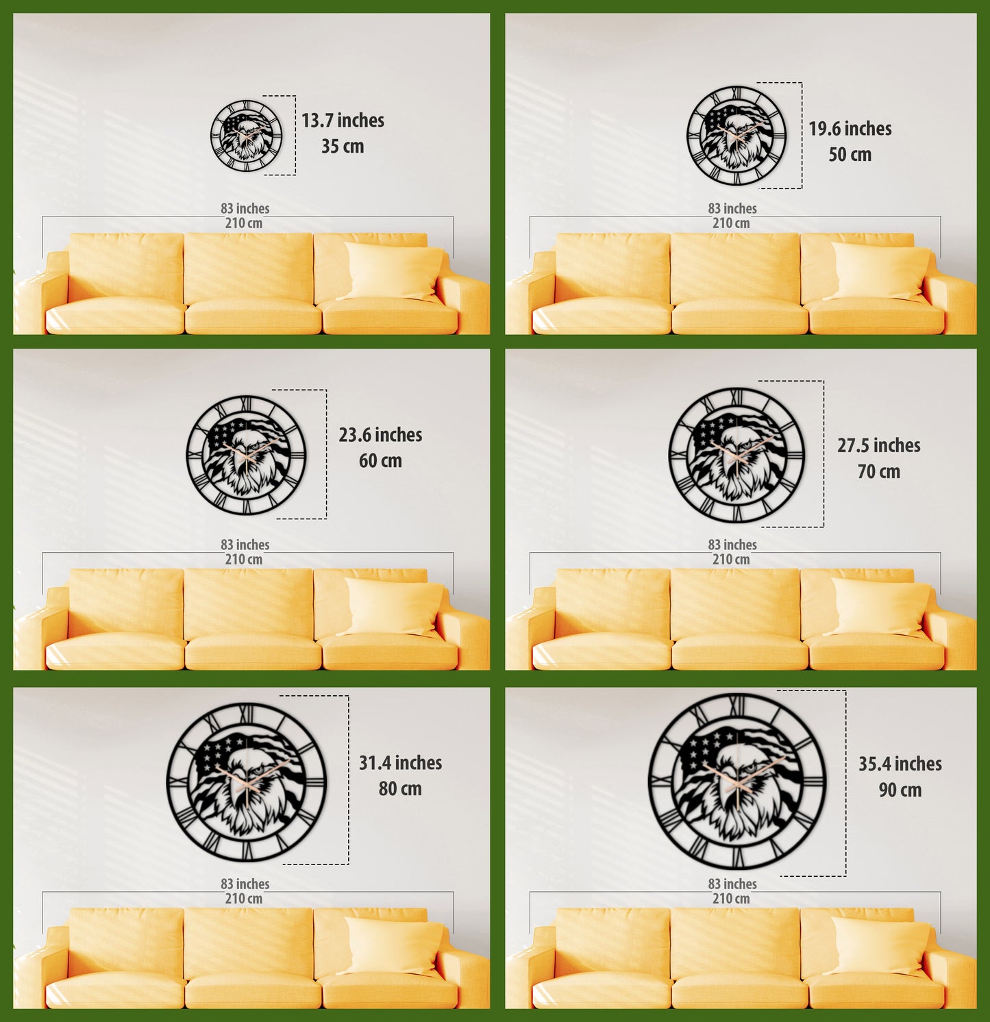 224-Dekoratif Metal Duvar Saati