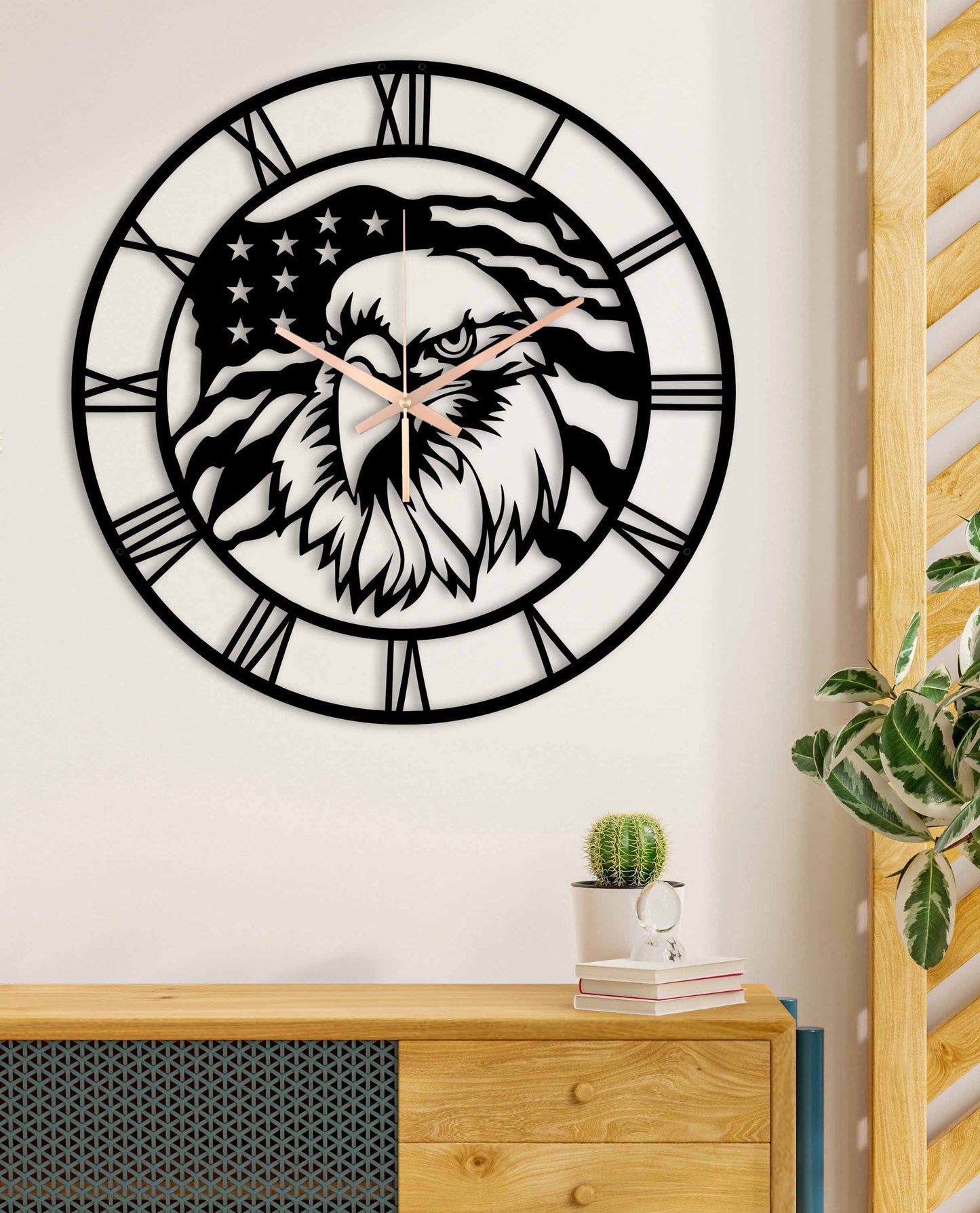 224-Dekoratif Metal Duvar Saati