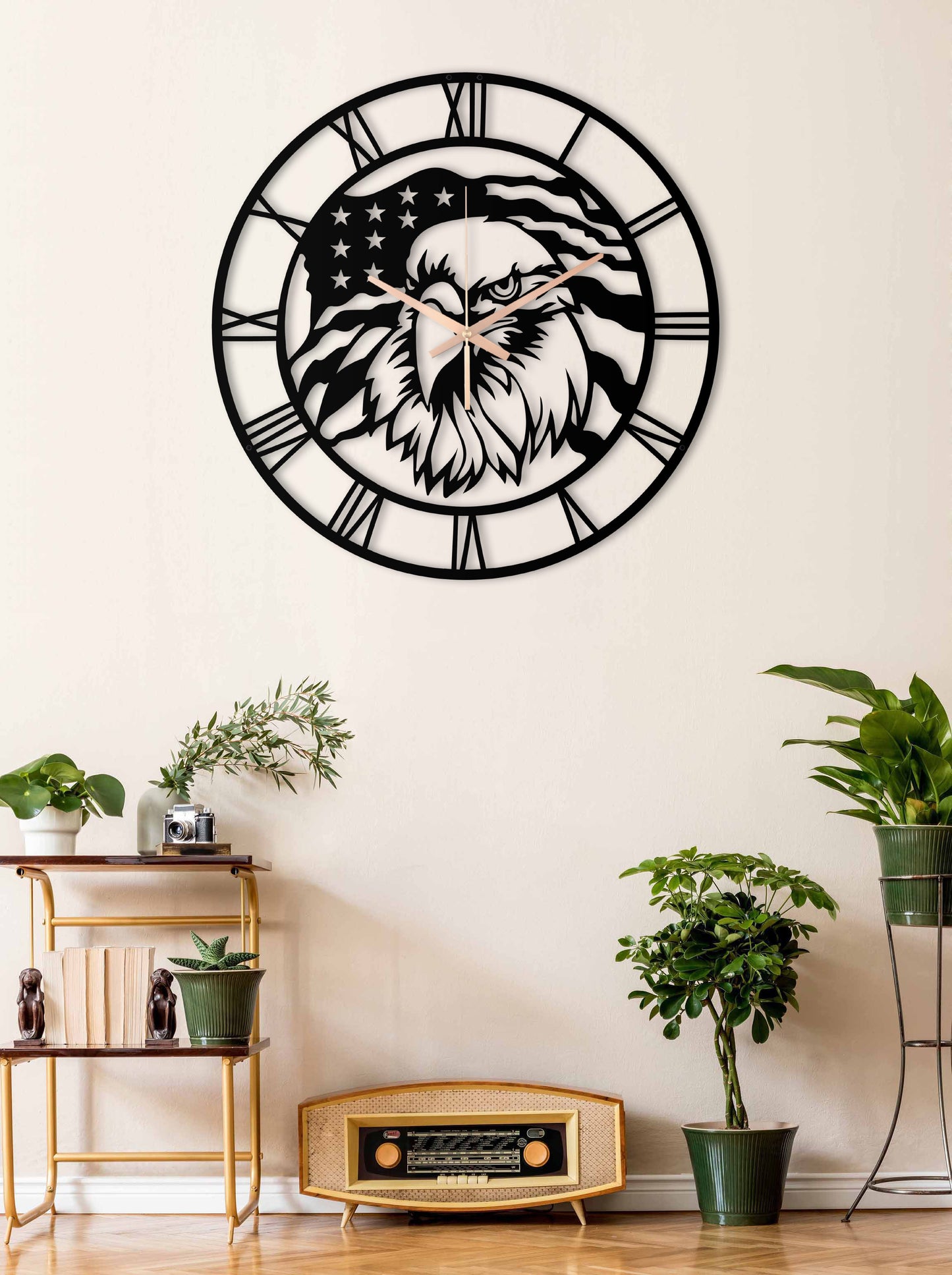 224-Dekoratif Metal Duvar Saati