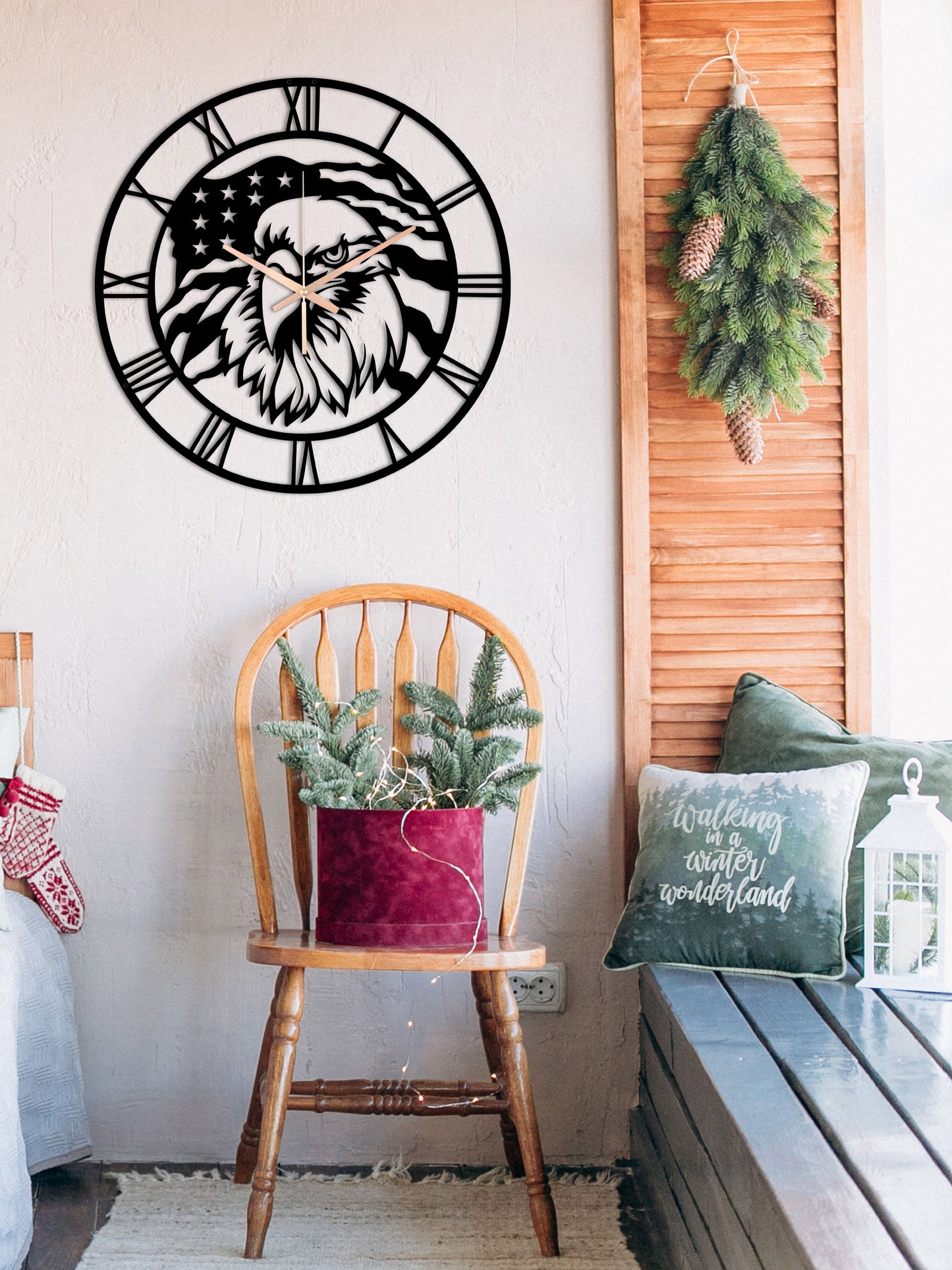 224-Dekoratif Metal Duvar Saati