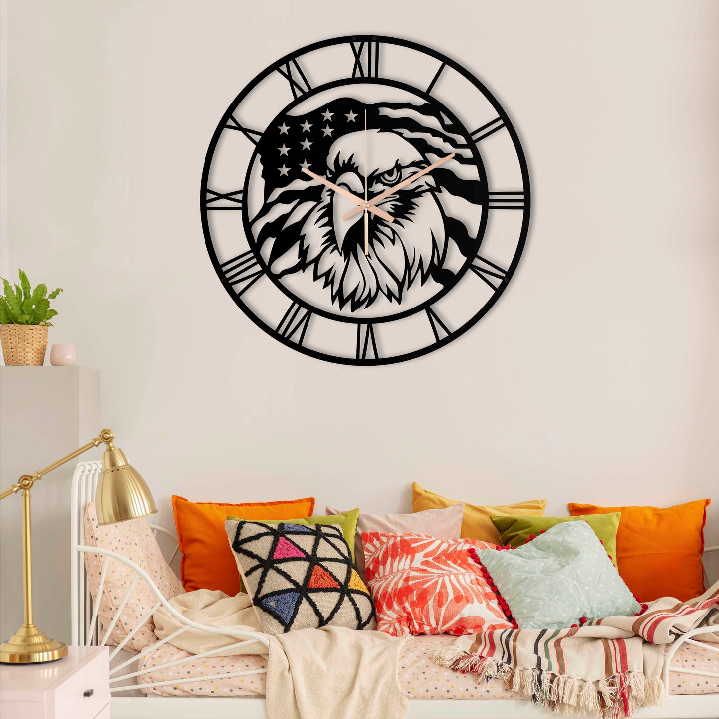 224-Dekoratif Metal Duvar Saati