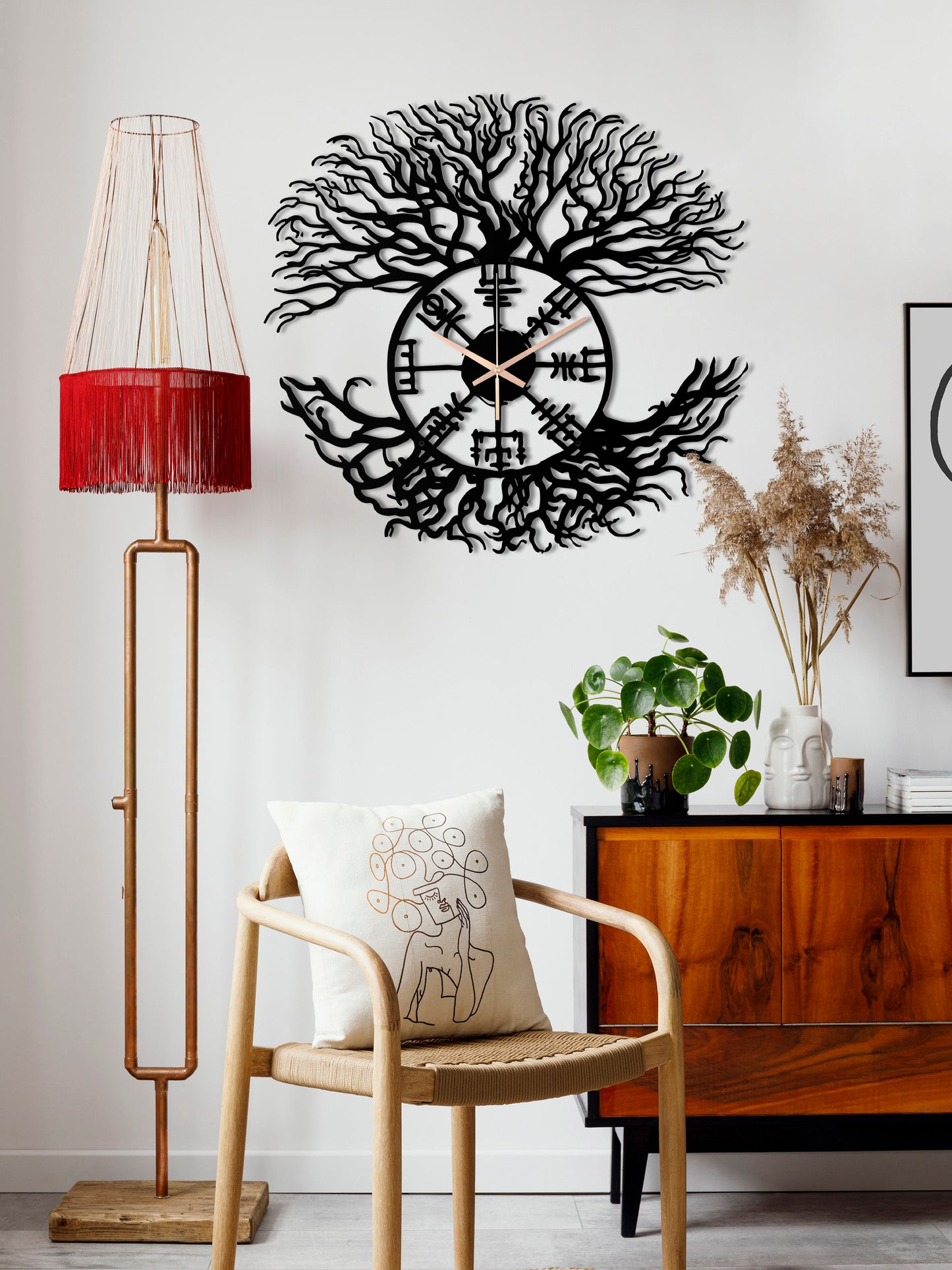 227-Dekoratif Metal Duvar Saati