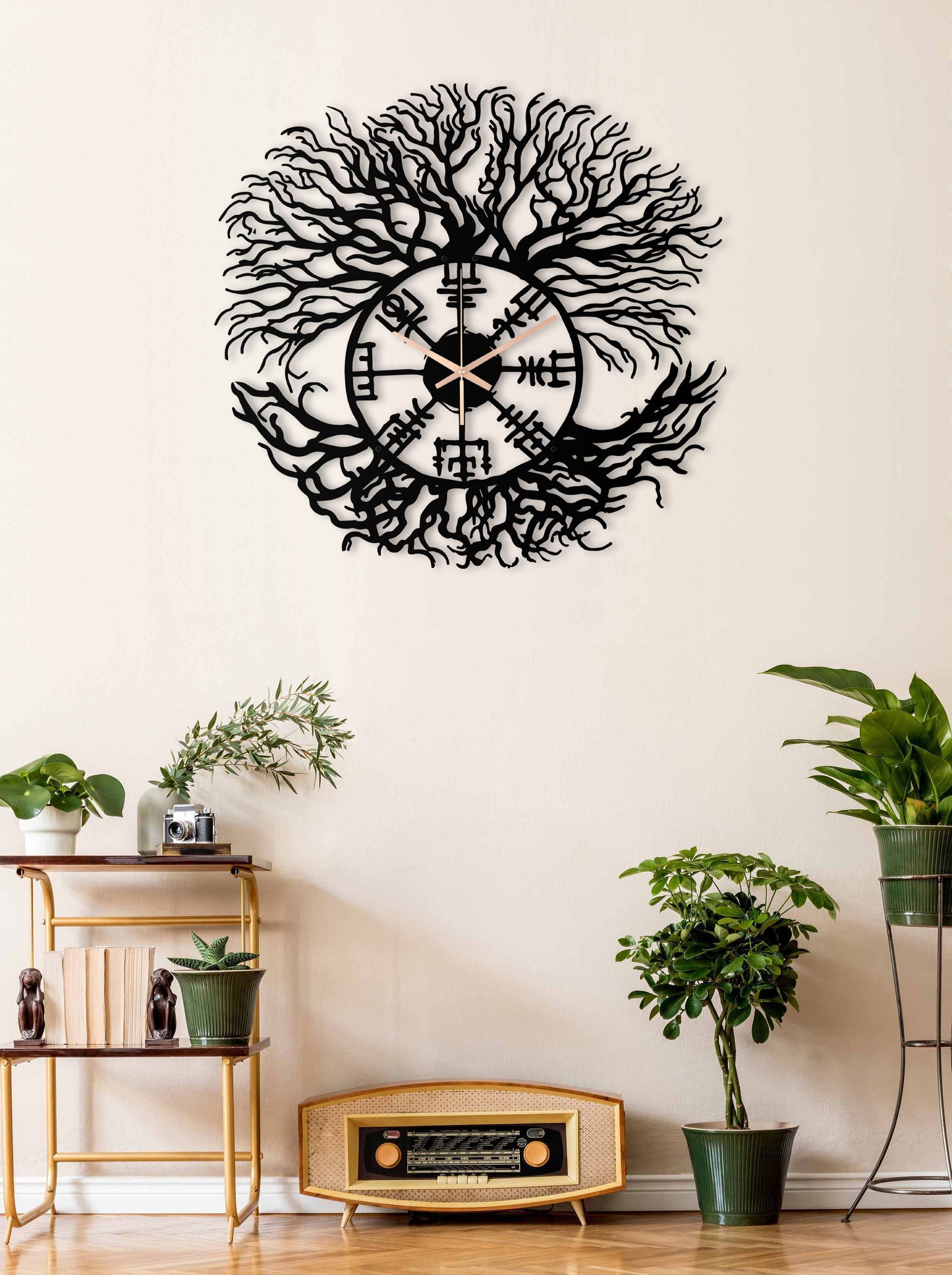 227-Dekoratif Metal Duvar Saati