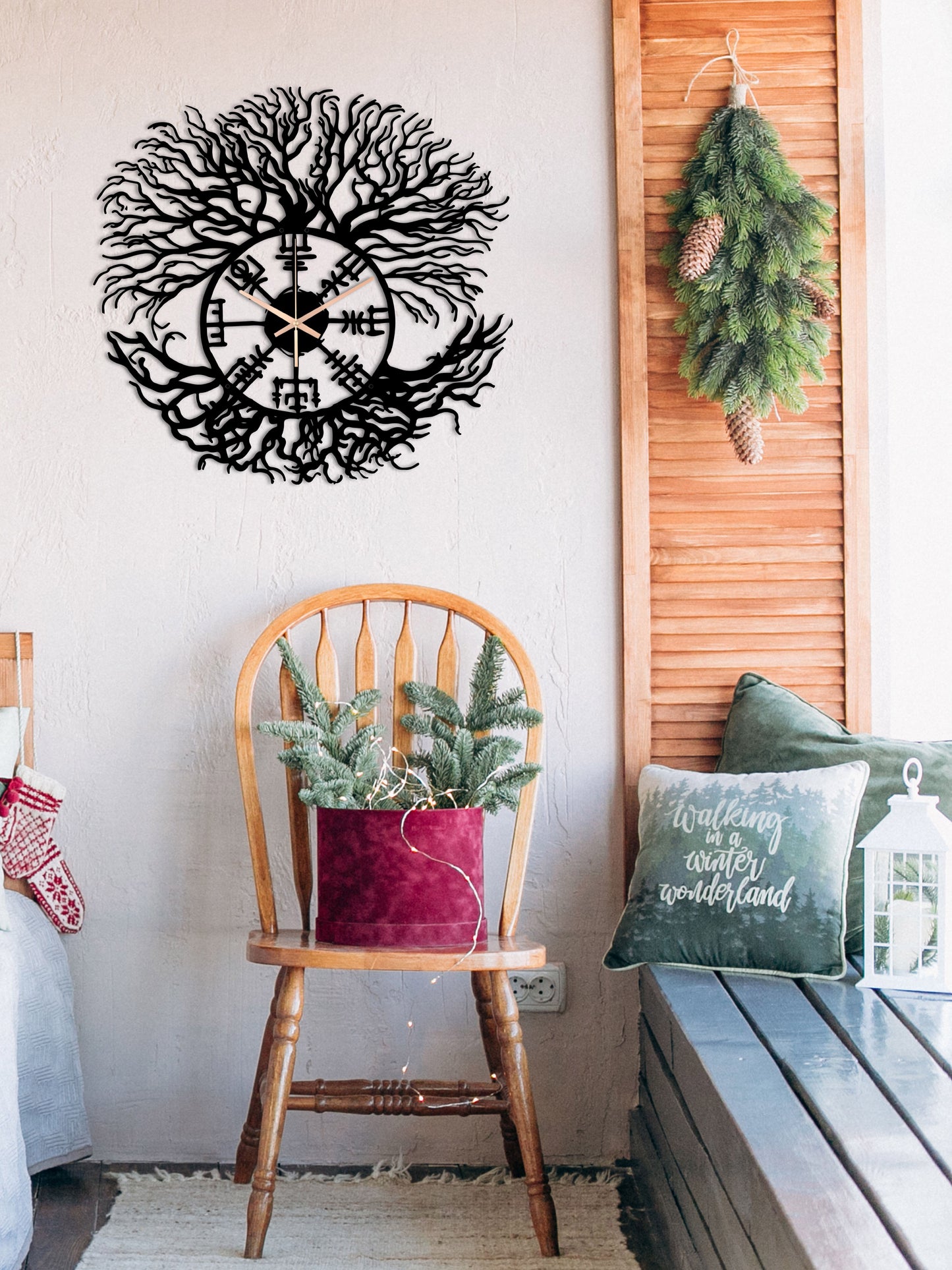 227-Dekoratif Metal Duvar Saati