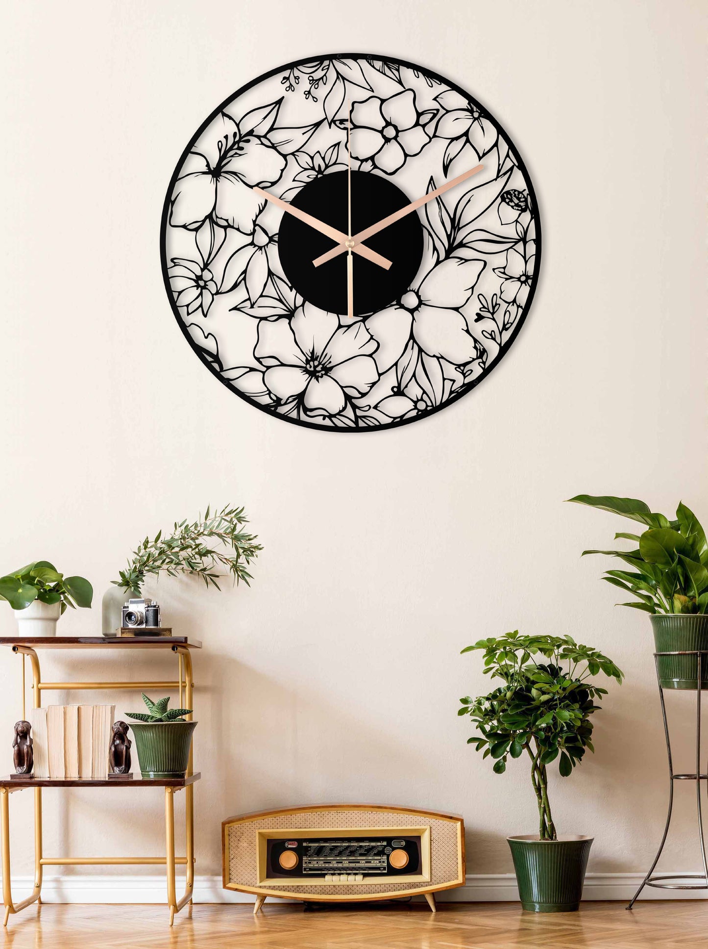 228-Dekoratif Metal Duvar Saati