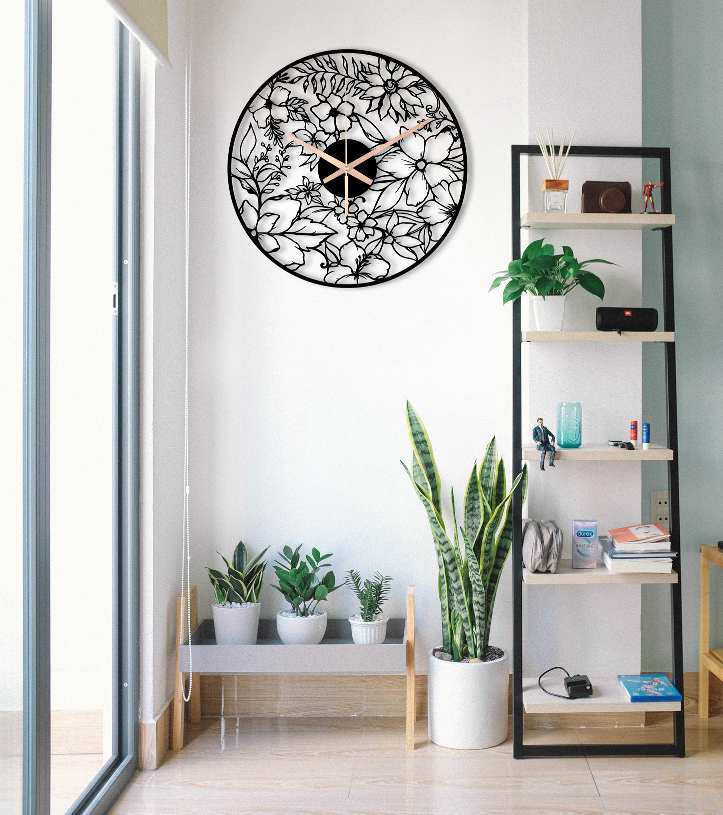 229-Dekoratif Metal Duvar Saati