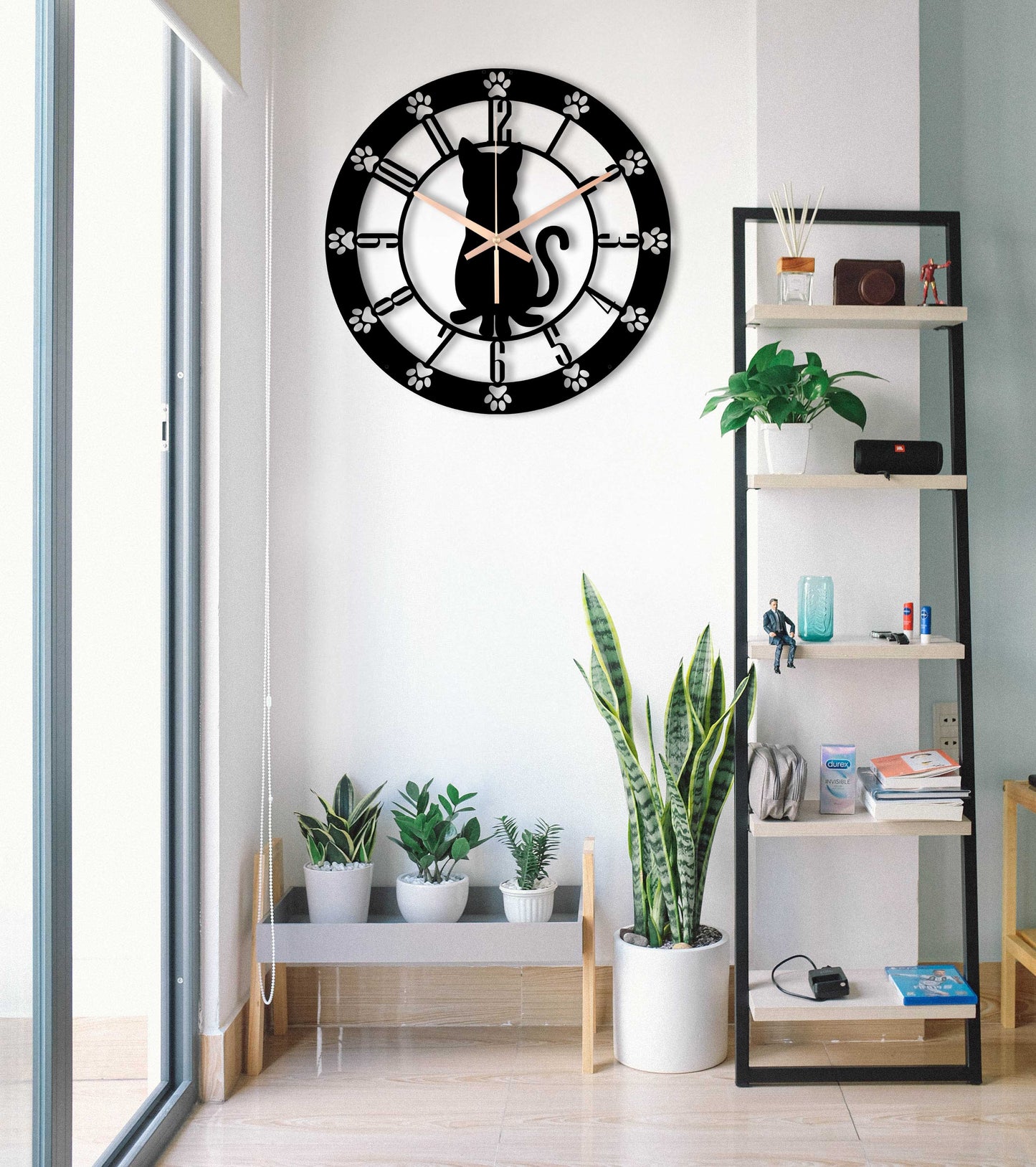 230-Dekoratif Metal Duvar Saati