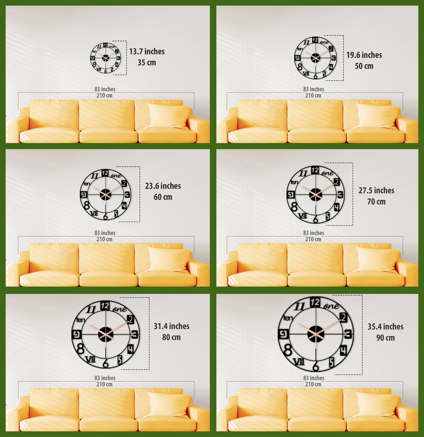 233-Dekoratif Metal Duvar Saati