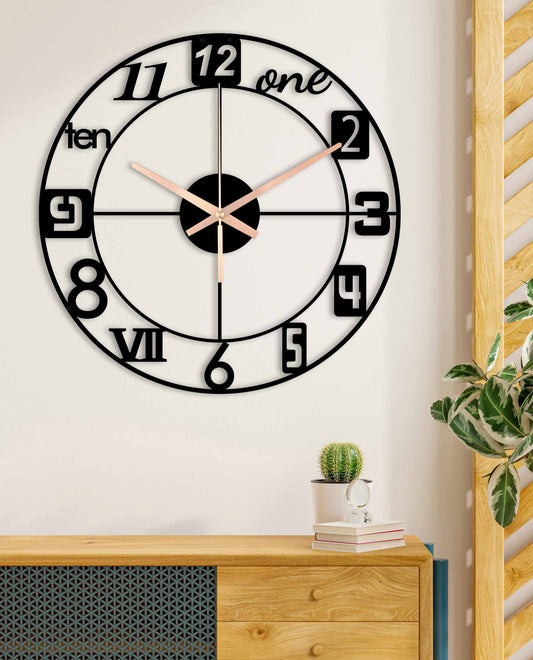 233-Dekoratif Metal Duvar Saati