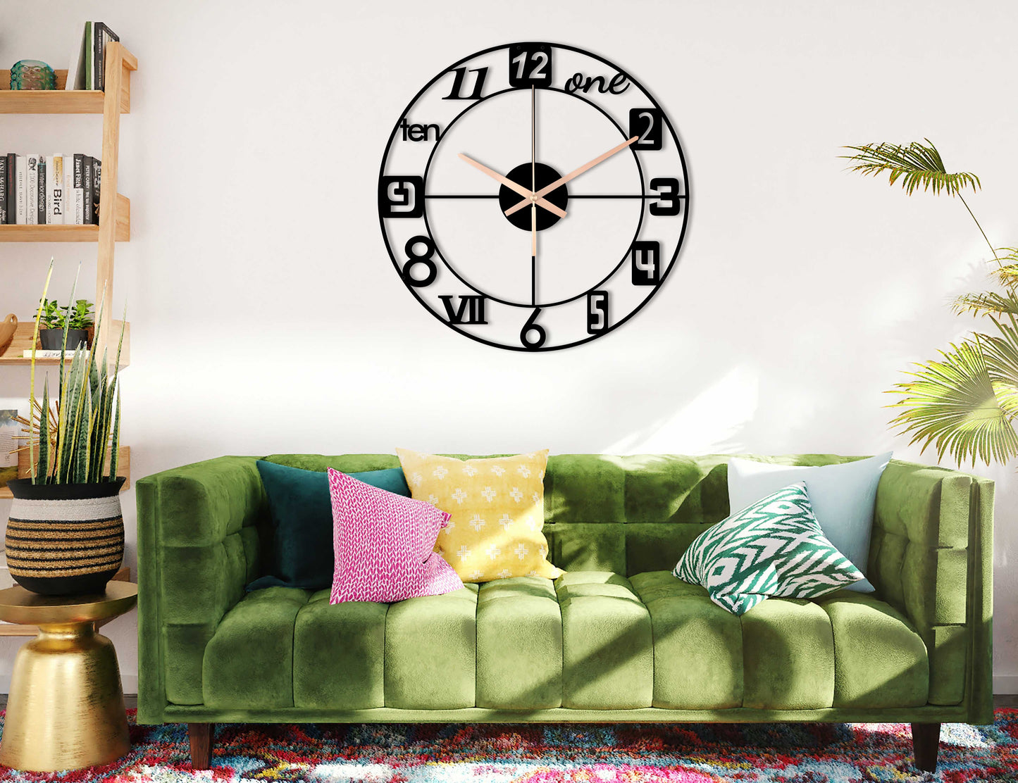 233-Dekoratif Metal Duvar Saati