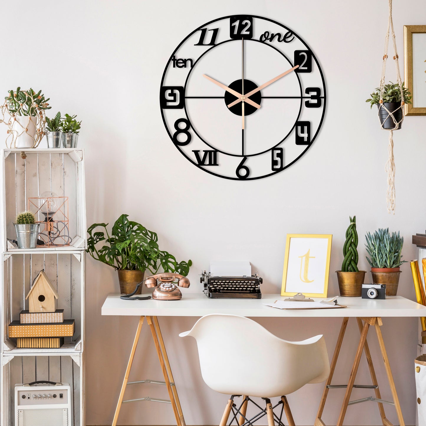 233-Dekoratif Metal Duvar Saati