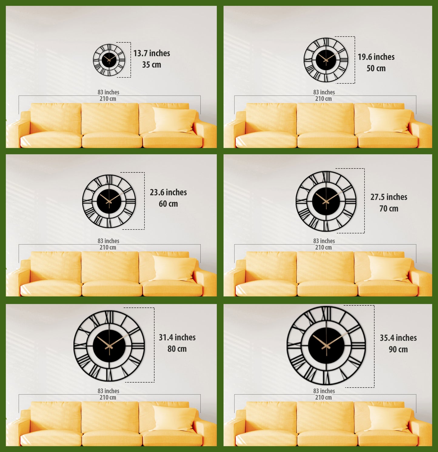 238-Dekoratif Metal Duvar Saati