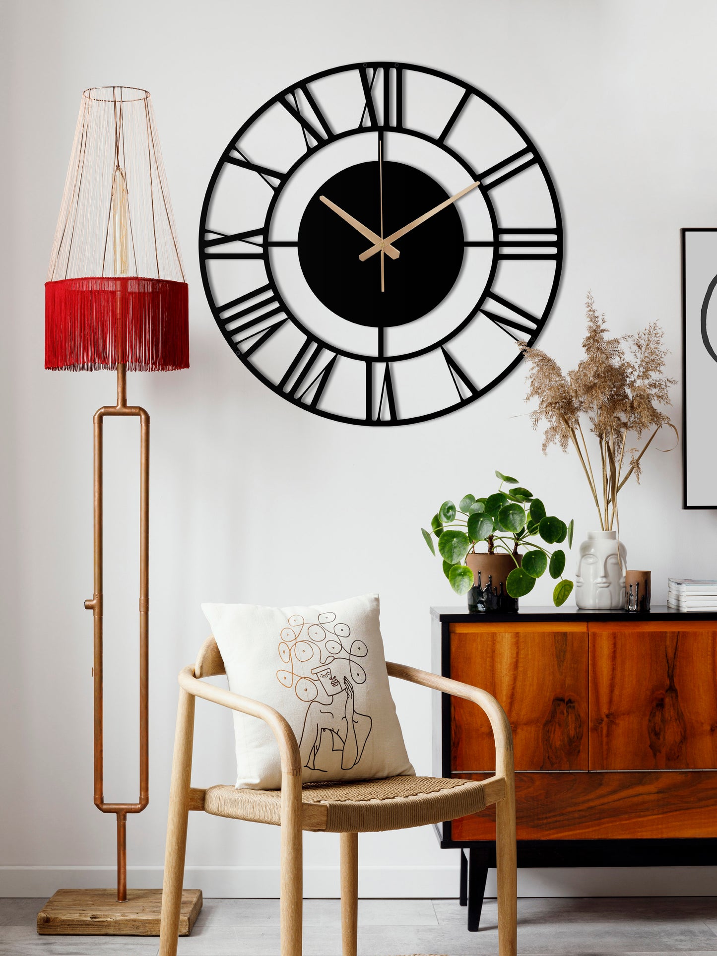 238-Dekoratif Metal Duvar Saati