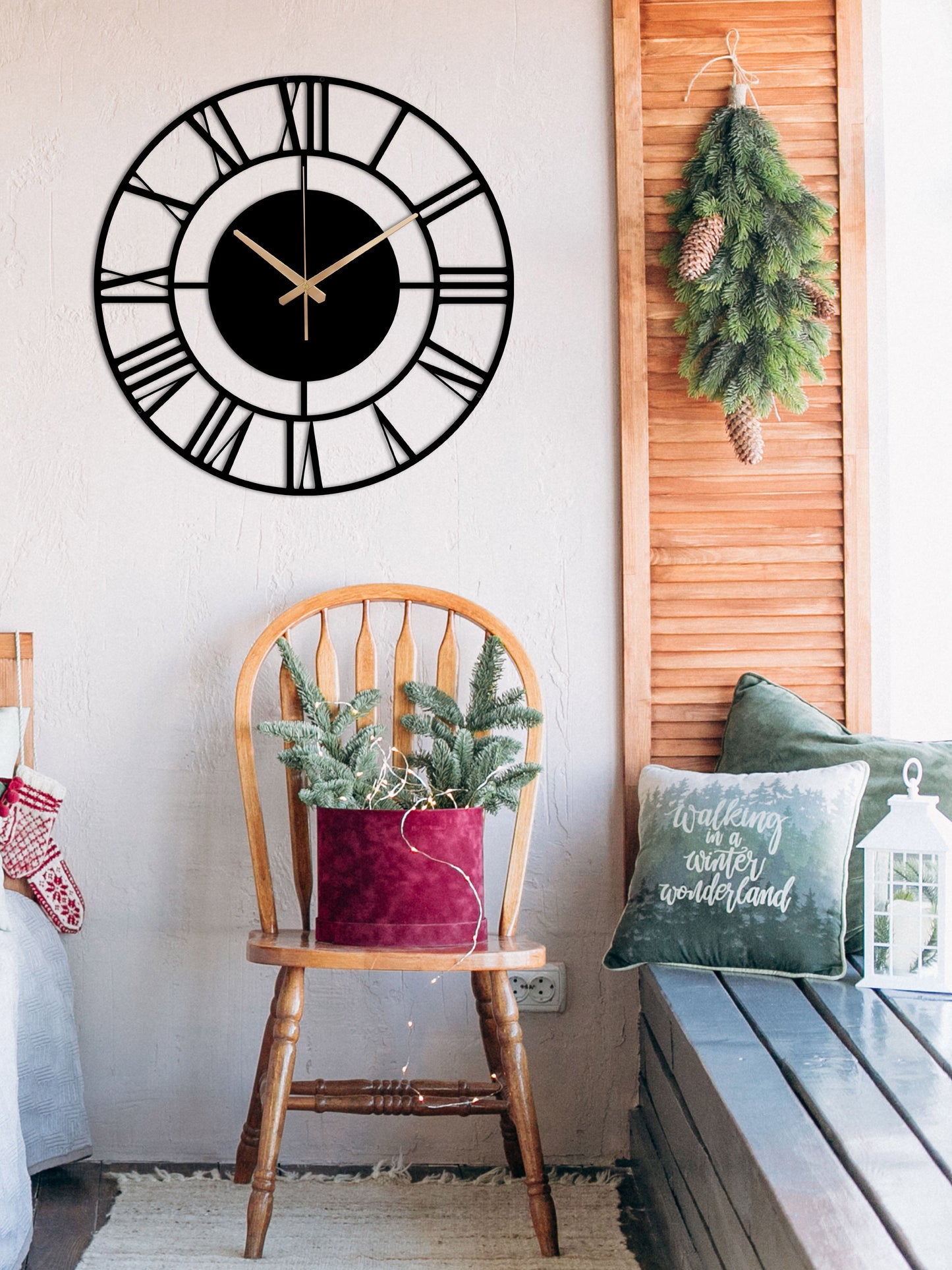 238-Dekoratif Metal Duvar Saati