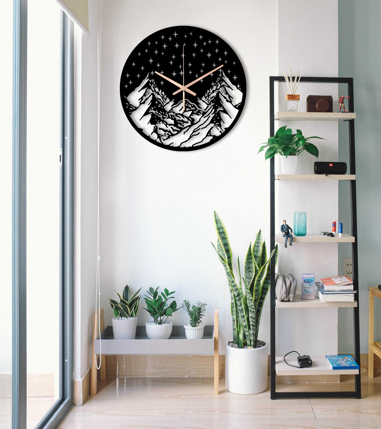 241-Dekoratif Metal Duvar Saati