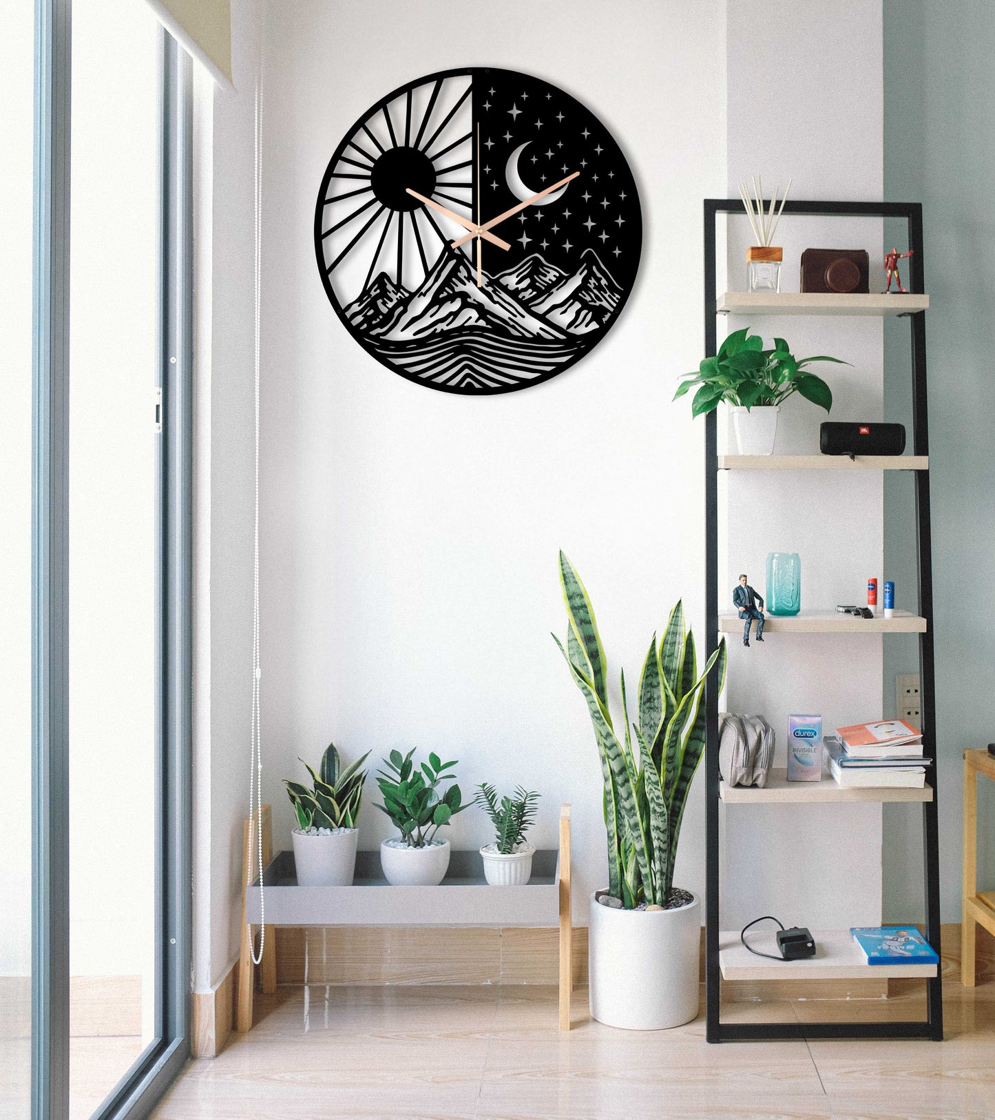 244-Dekoratif Metal Duvar Saati