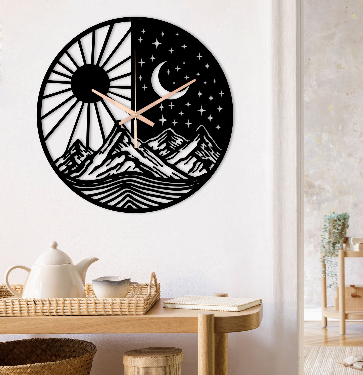 244-Dekoratif Metal Duvar Saati