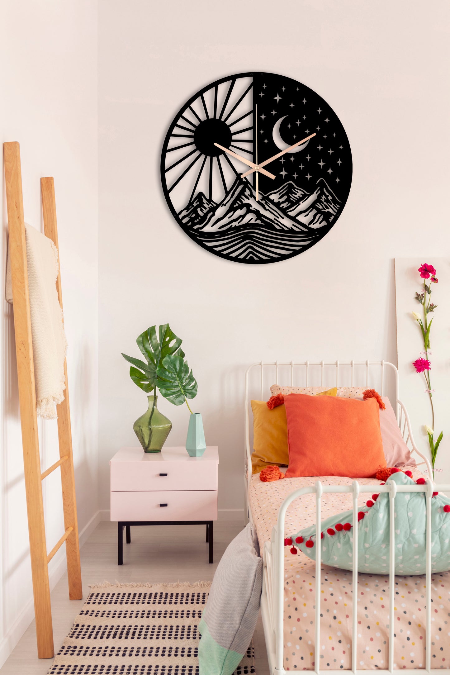 244-Dekoratif Metal Duvar Saati