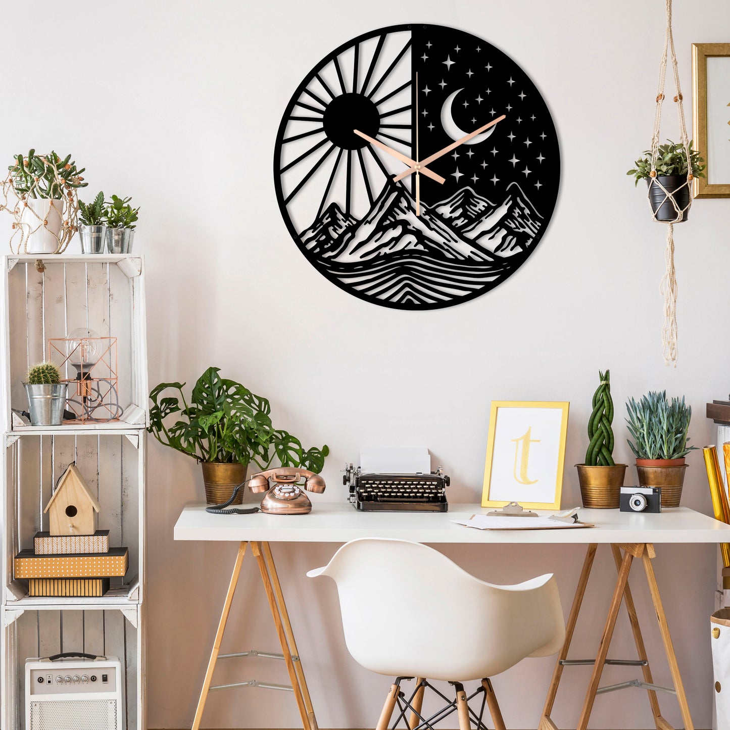 244-Dekoratif Metal Duvar Saati