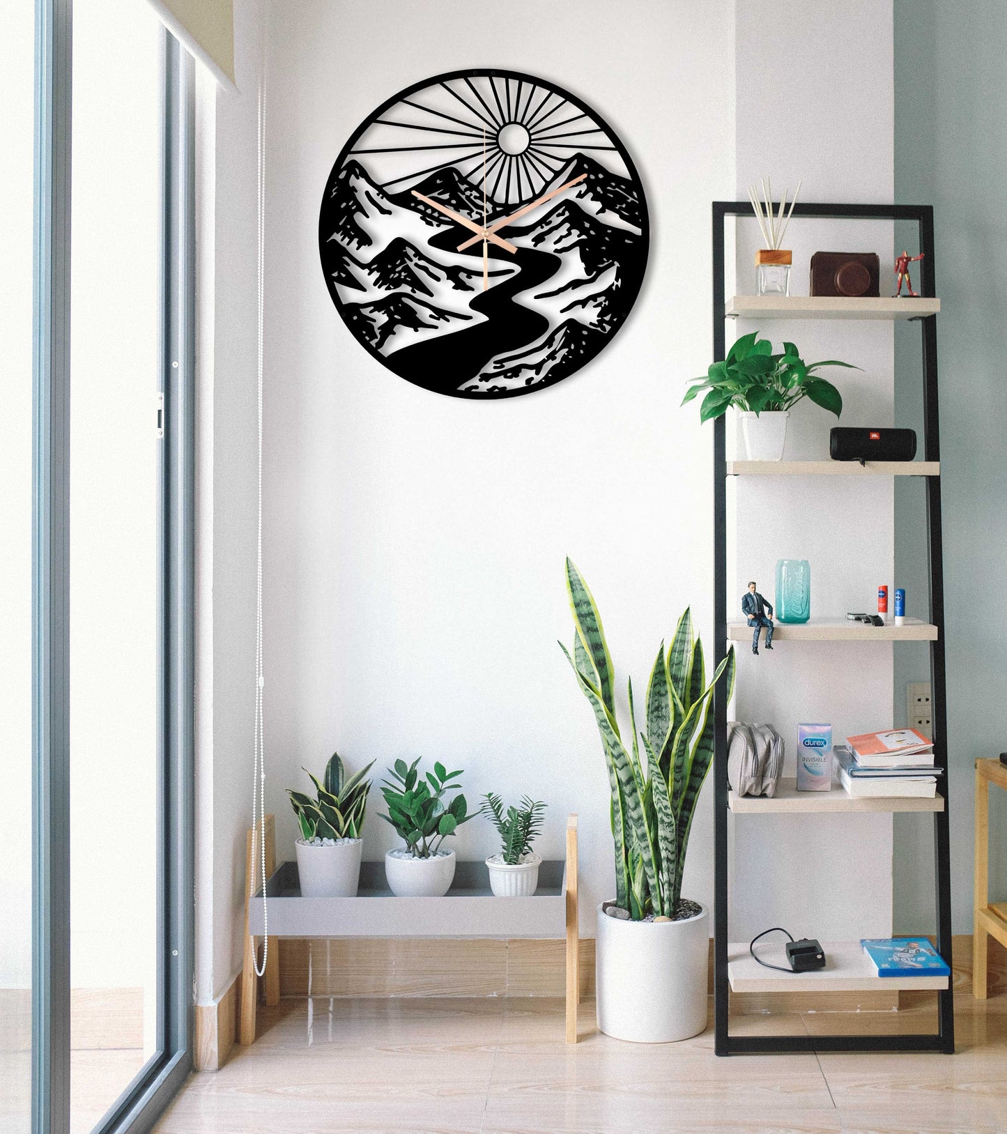 245-Dekoratif Metal Duvar Saati