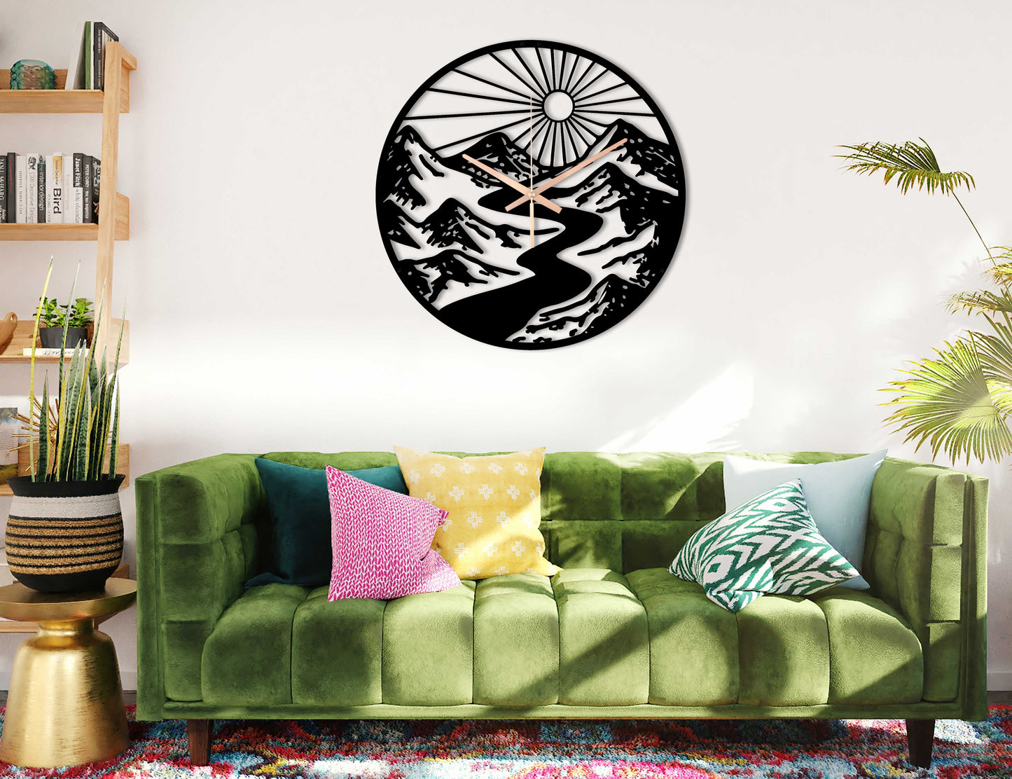 245-Dekoratif Metal Duvar Saati