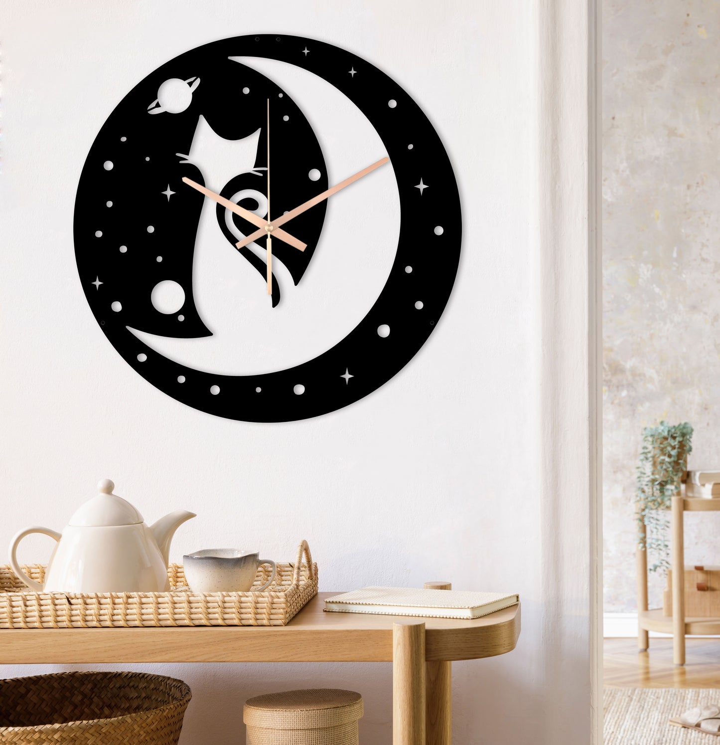 246-Dekoratif Metal Duvar Saati