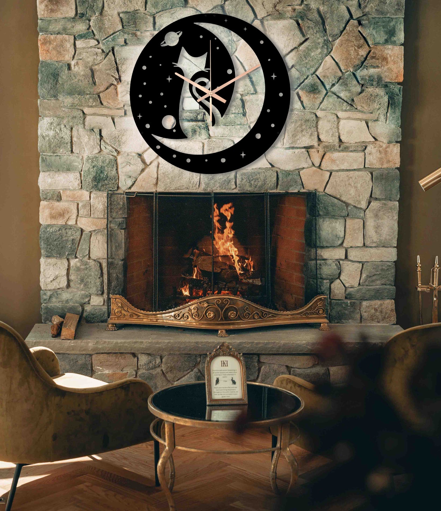 246-Dekoratif Metal Duvar Saati