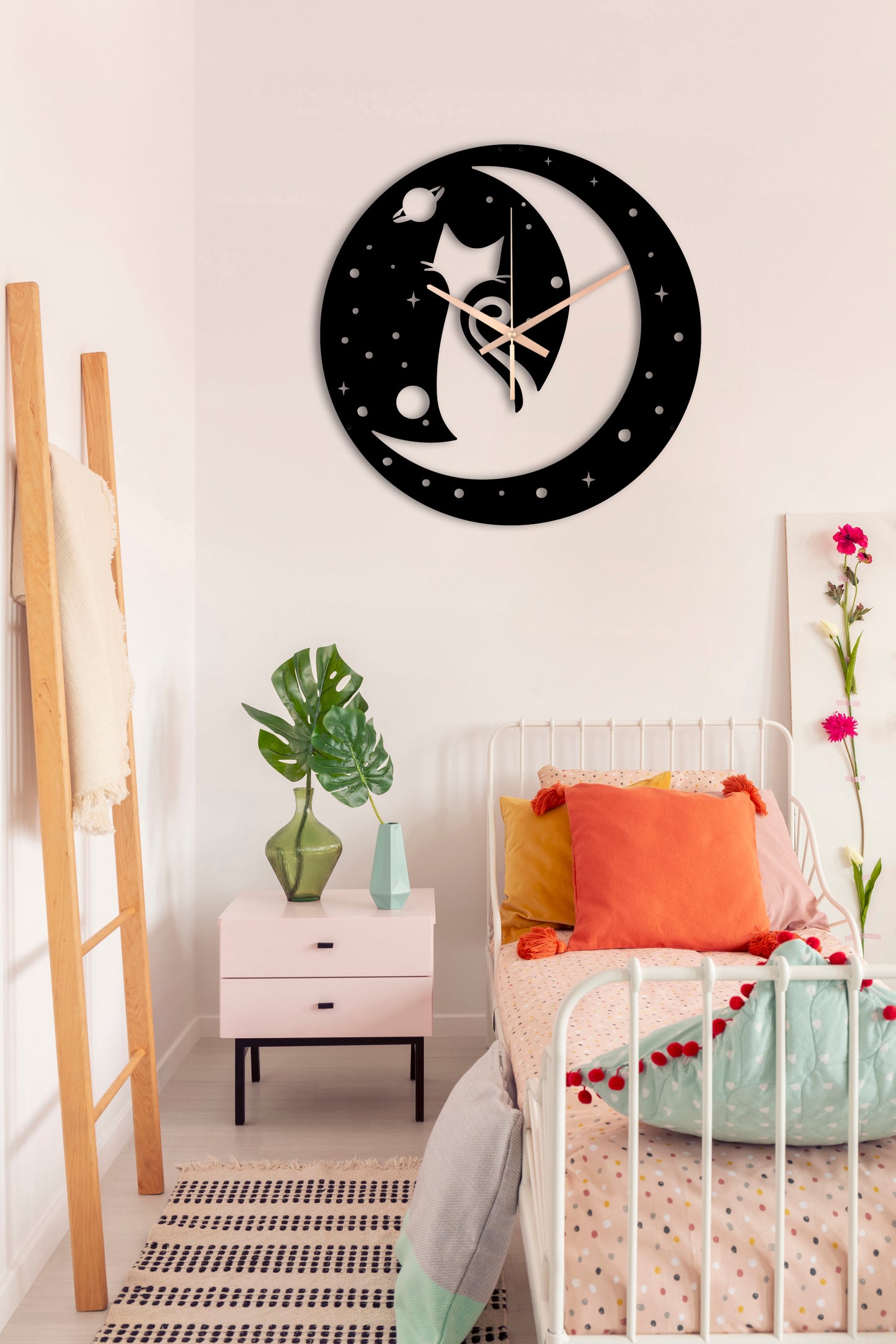 246-Dekoratif Metal Duvar Saati